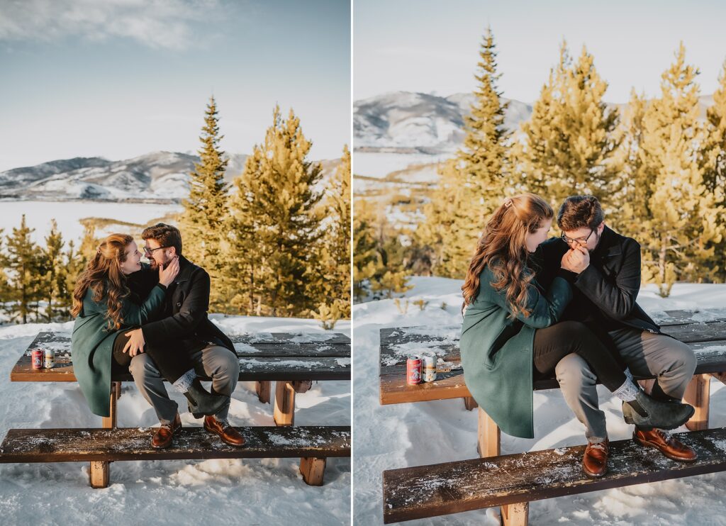 Sapphire Point Overlook Engagement Photos by Colorado Wedding Photographer