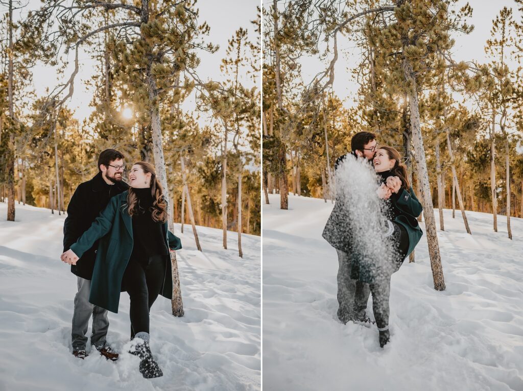 Sapphire Point Overlook Engagement Photos by Colorado Wedding Photographer