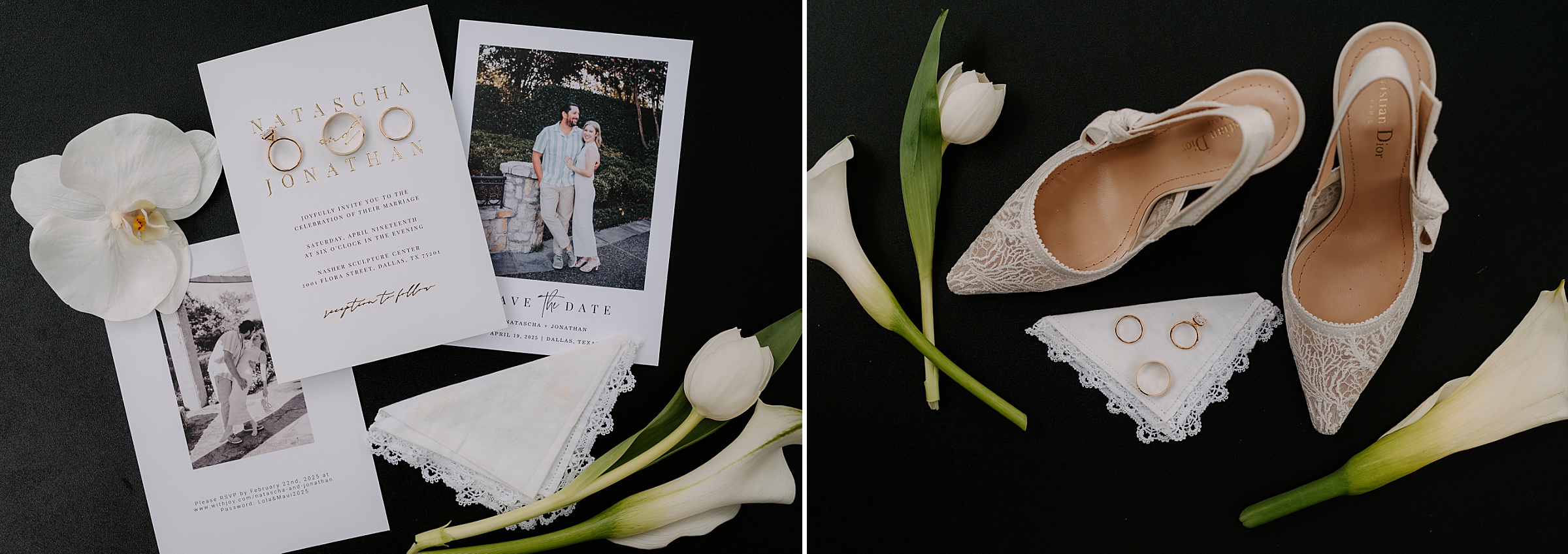 Minimalist wedding details at the Nasher Sculpture Center