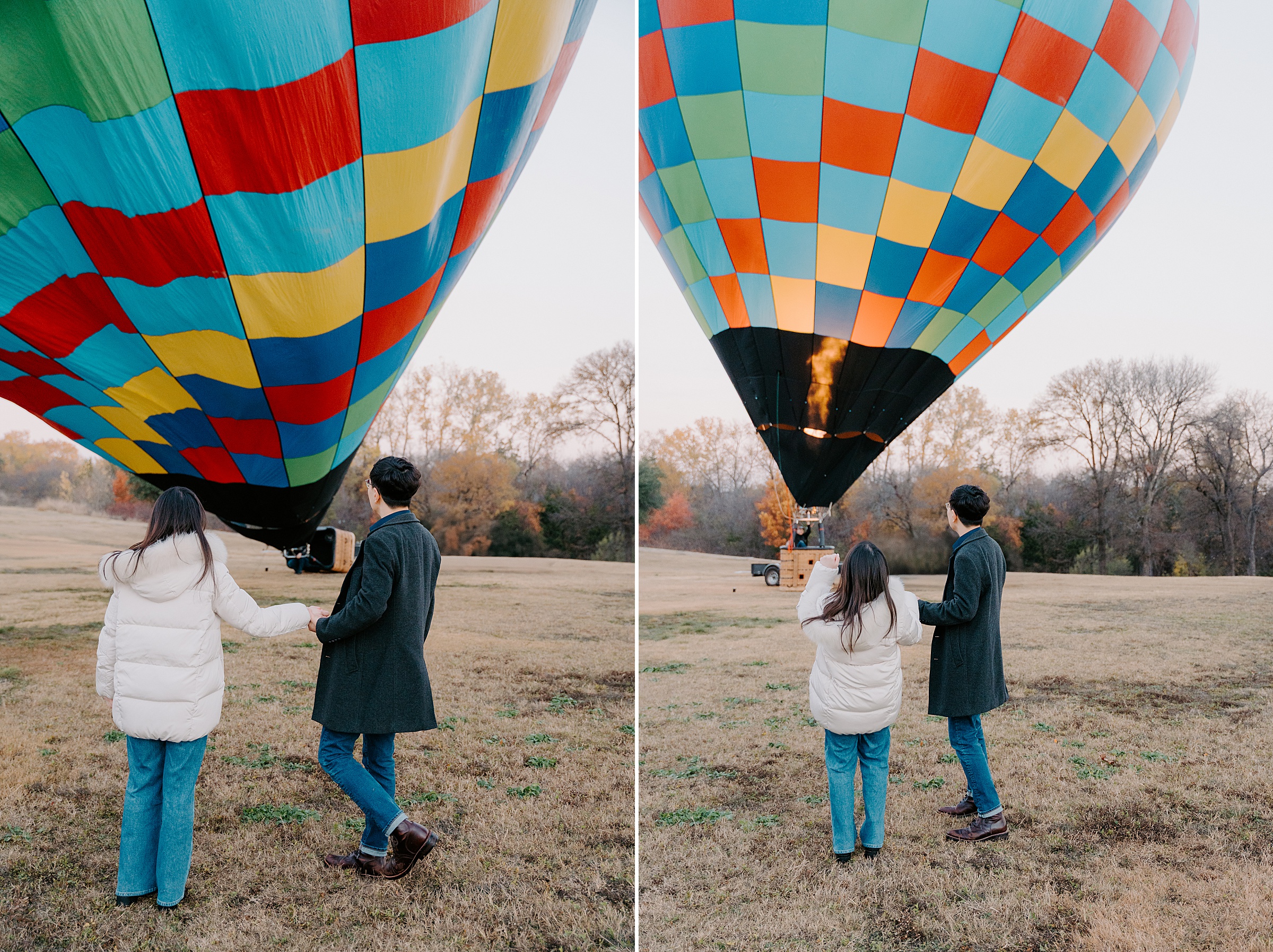 DFW Hot Air Balloon Proposal by Dallas Proposal Photographer Kyrsten Ashlay Photography