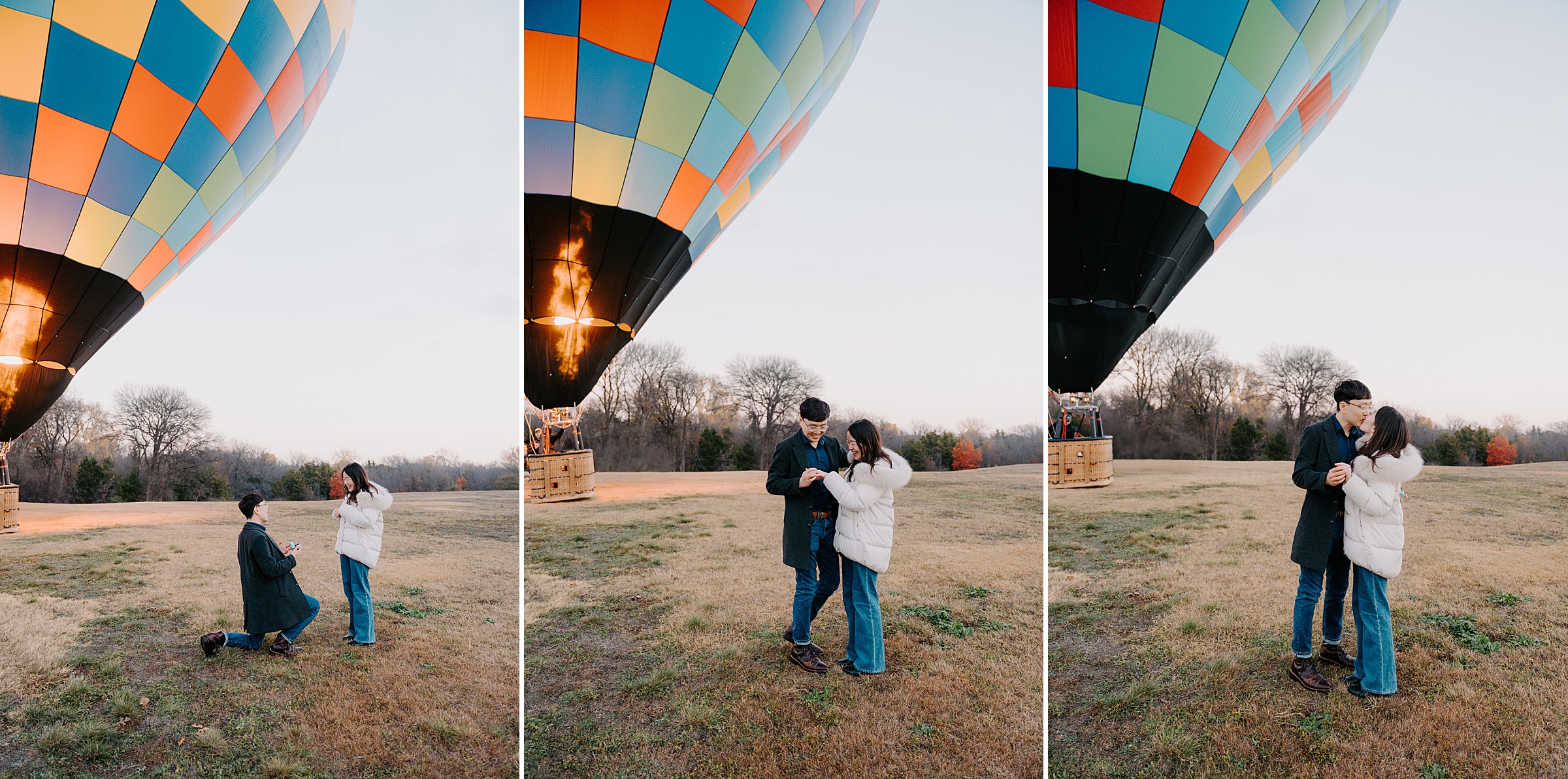 DFW Hot Air Balloon Proposal by Dallas Proposal Photographer Kyrsten Ashlay Photography