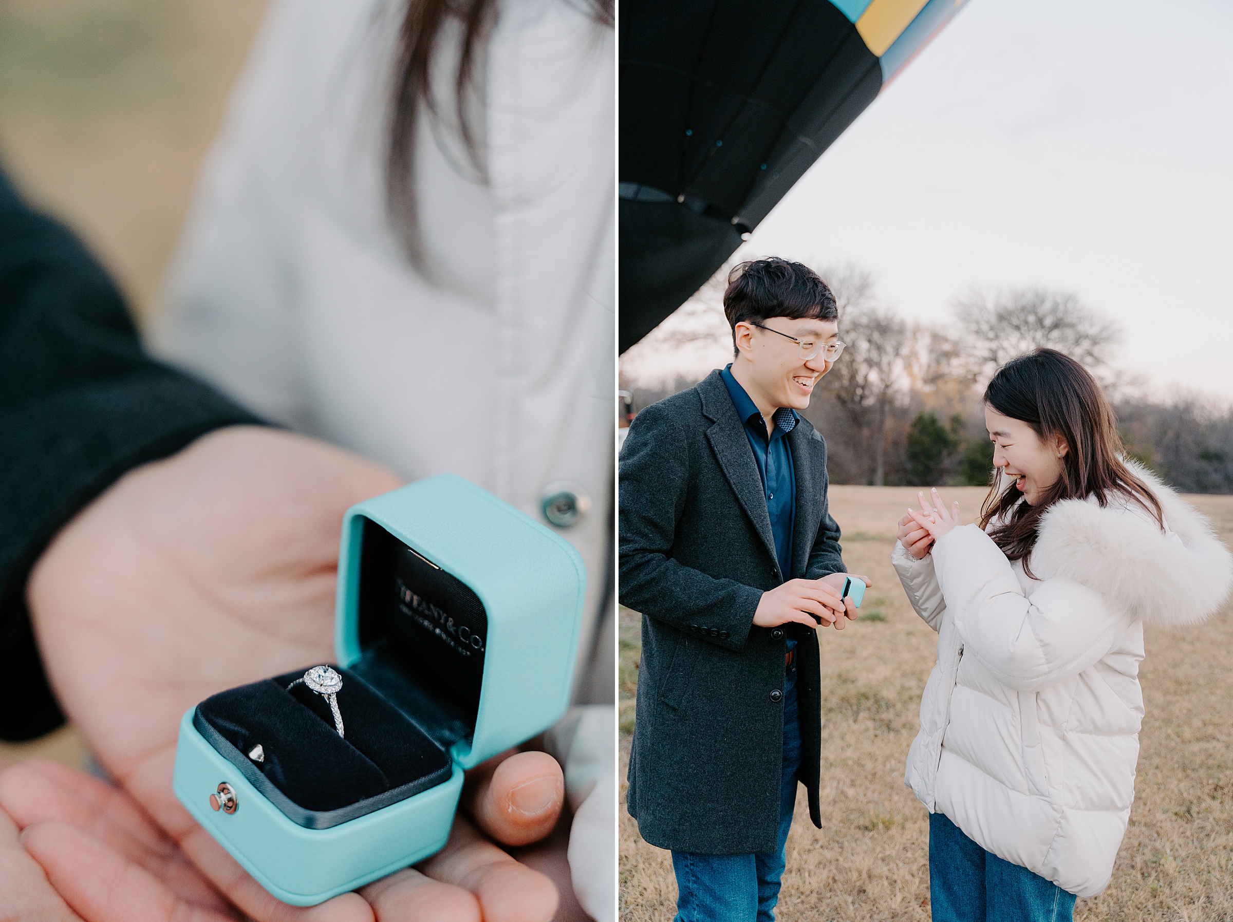 DFW Hot Air Balloon Proposal by Dallas Proposal Photographer Kyrsten Ashlay Photography