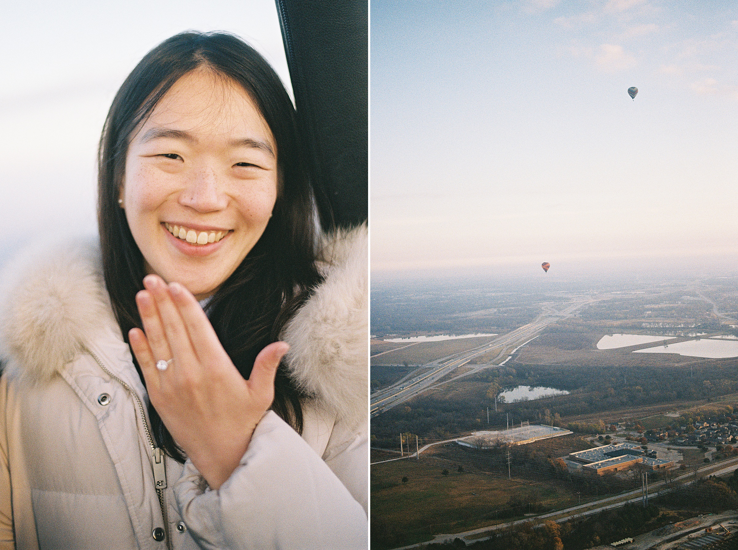 DFW Hot Air Balloon Proposal by Dallas Proposal Photographer Kyrsten Ashlay Photography