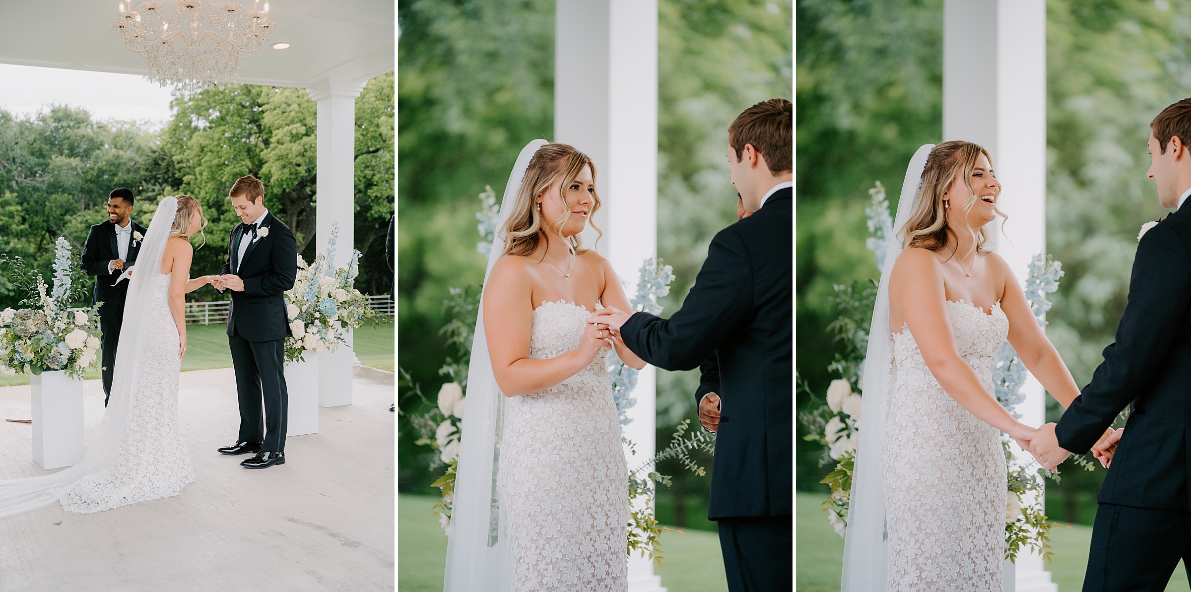Firefly Gardens wedding ceremony outdoor pergola Midlothian Texas