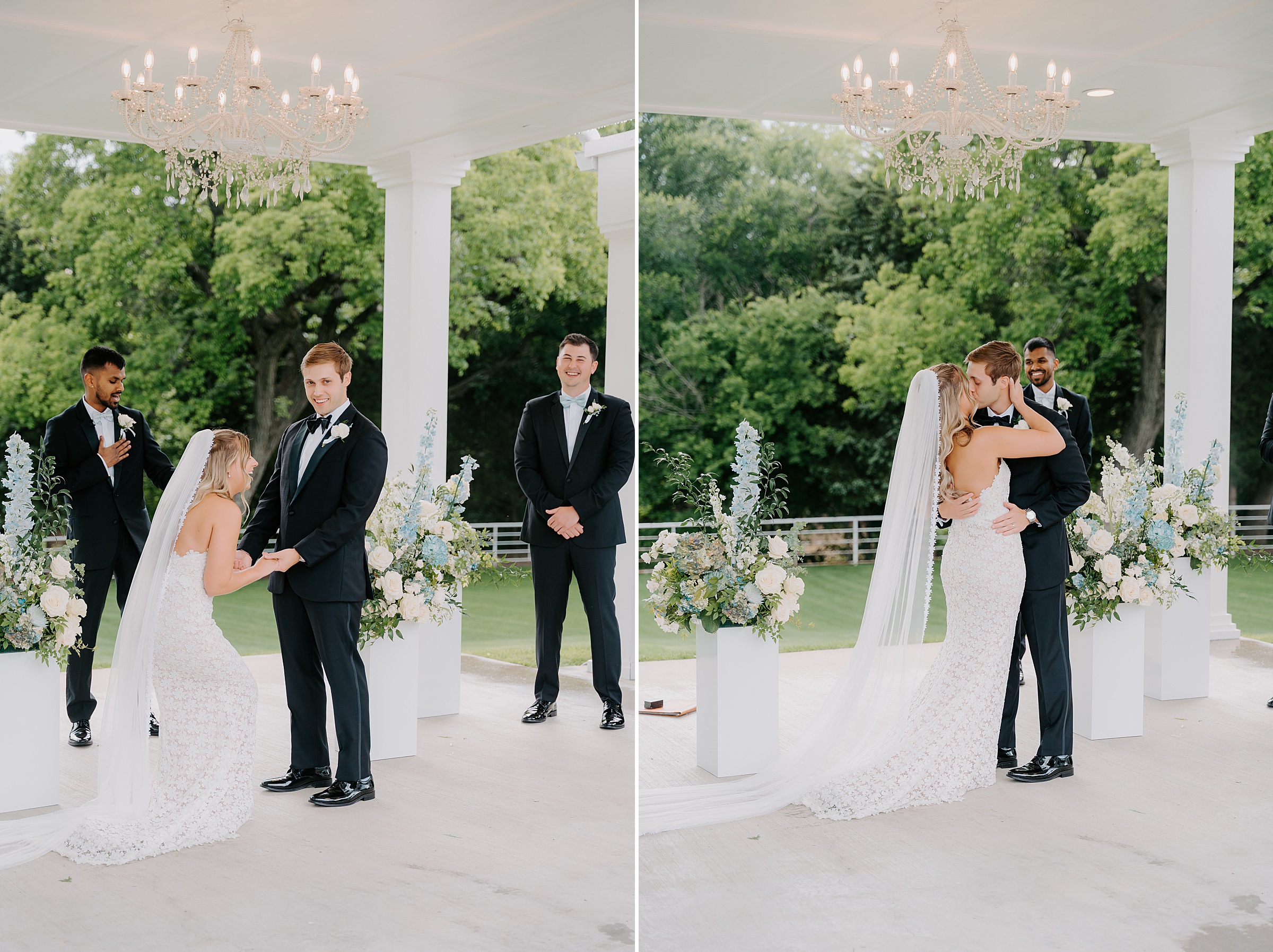 Firefly Gardens wedding ceremony outdoor pergola Midlothian Texas