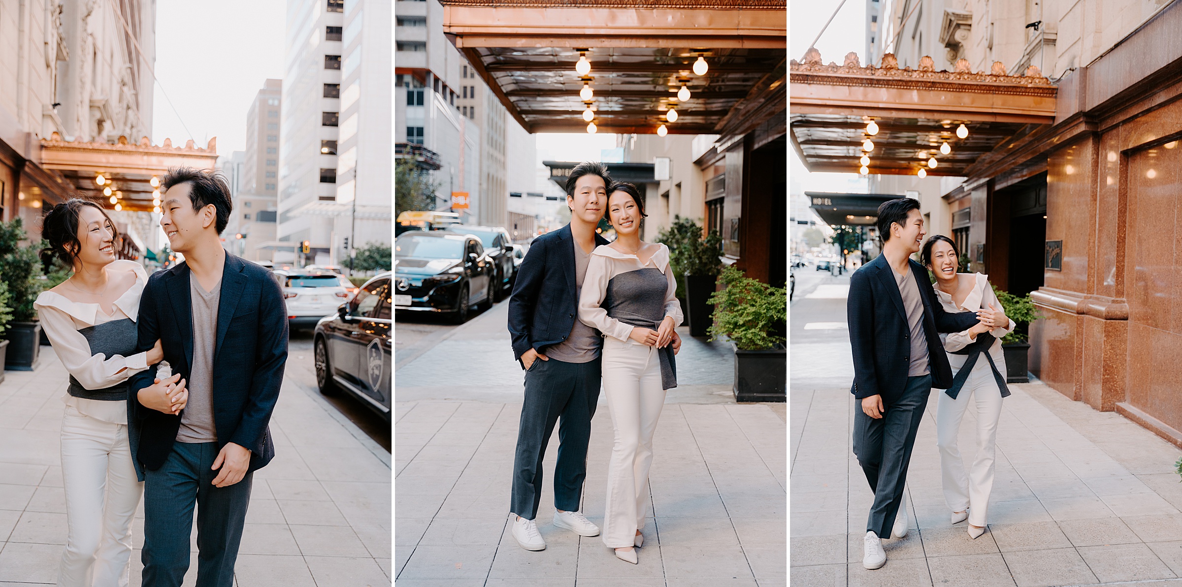 Dallas Arboretum wedding couple engagement session downtown