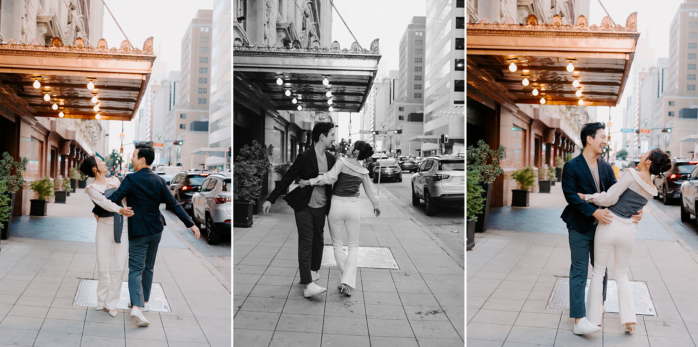 downtown Dallas engagement session at The Adolphus