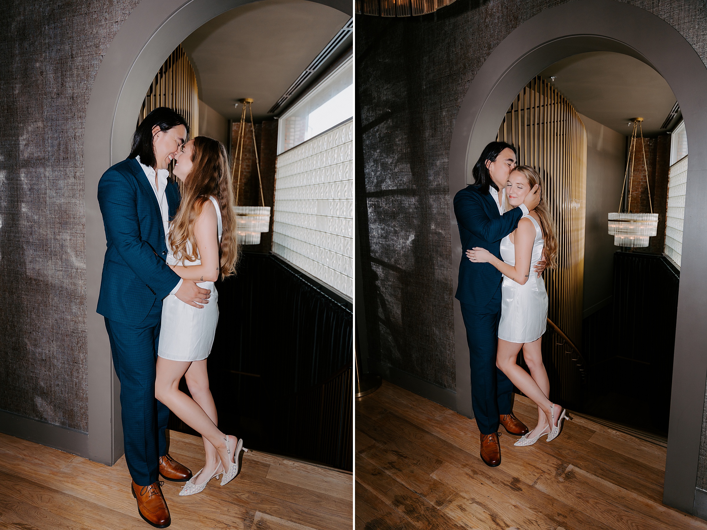 Ginger's Dallas engagement session East Quarter speakeasy