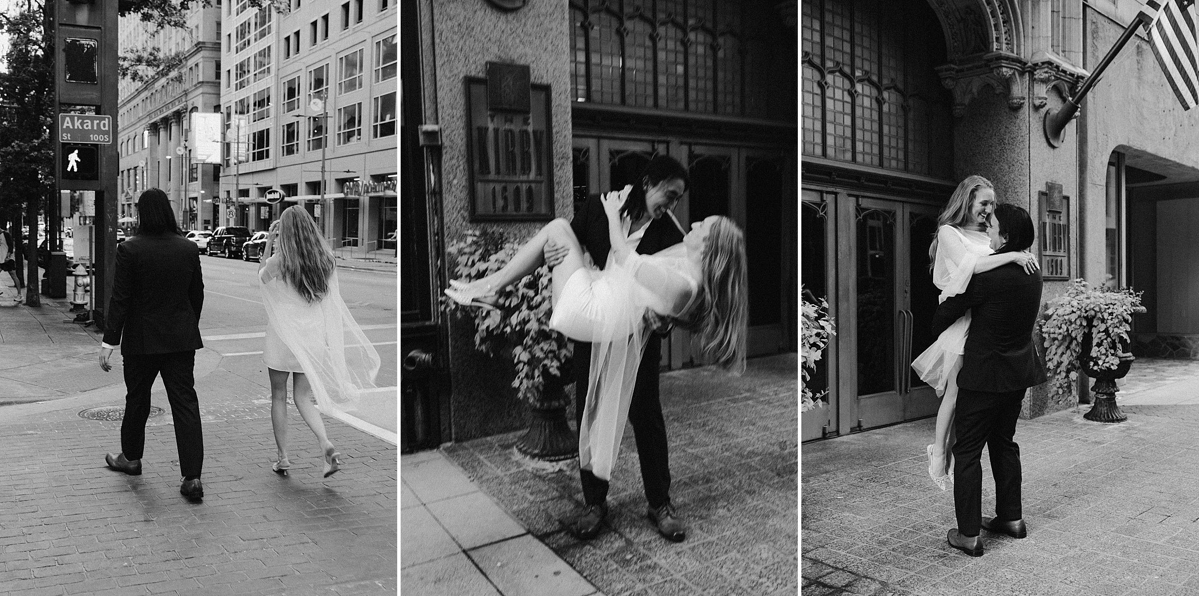 urban engagement session downtown Dallas documentary style