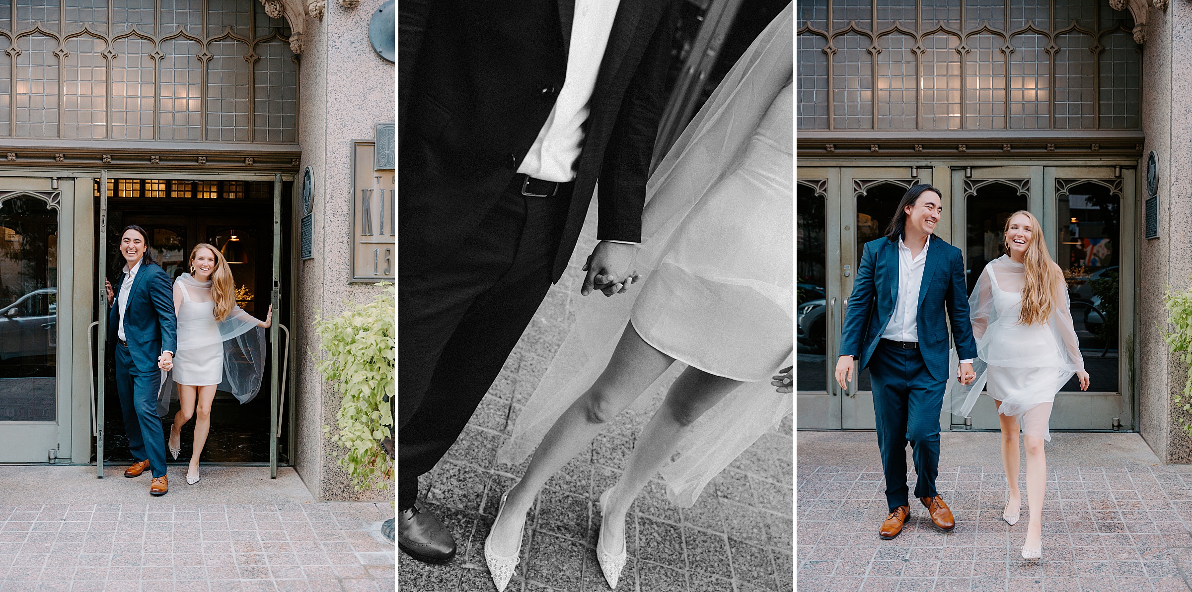 urban engagement session downtown Dallas documentary style