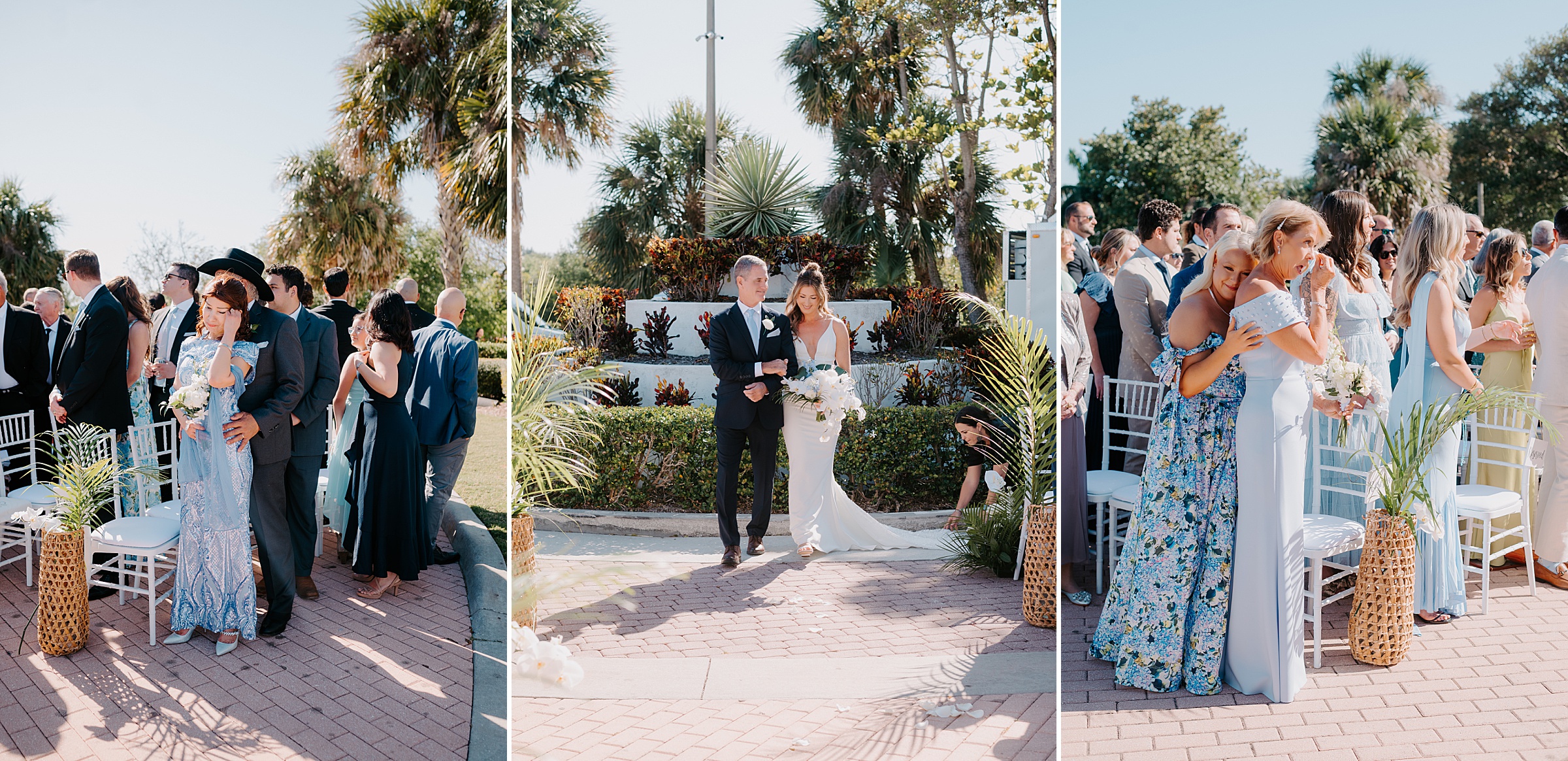Mansion at Tuckahoe wedding ceremony outdoor terrace Jensen Beach Florida