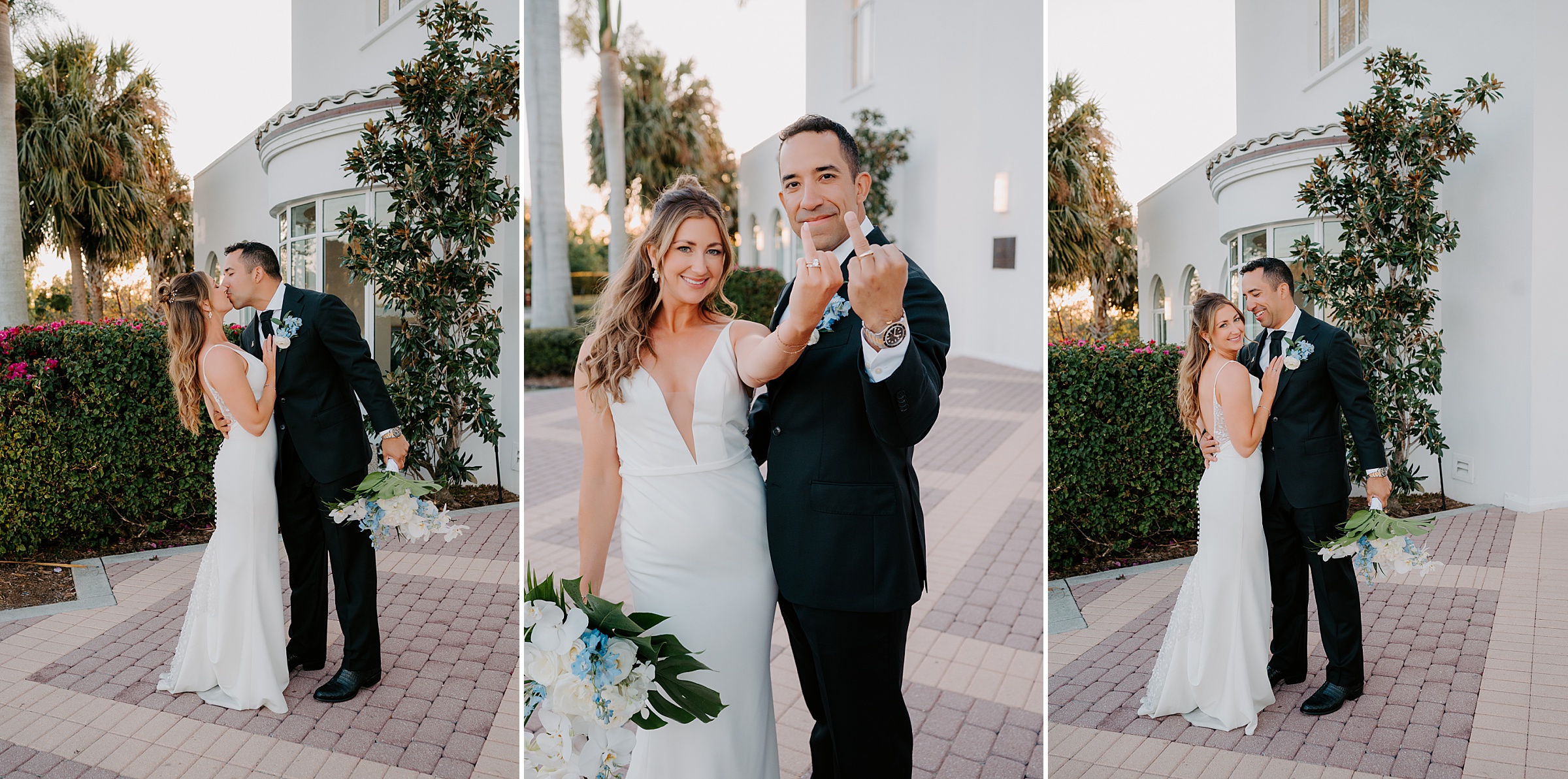 Indian River Lagoon sunset wedding portraits Jensen Beach FL
