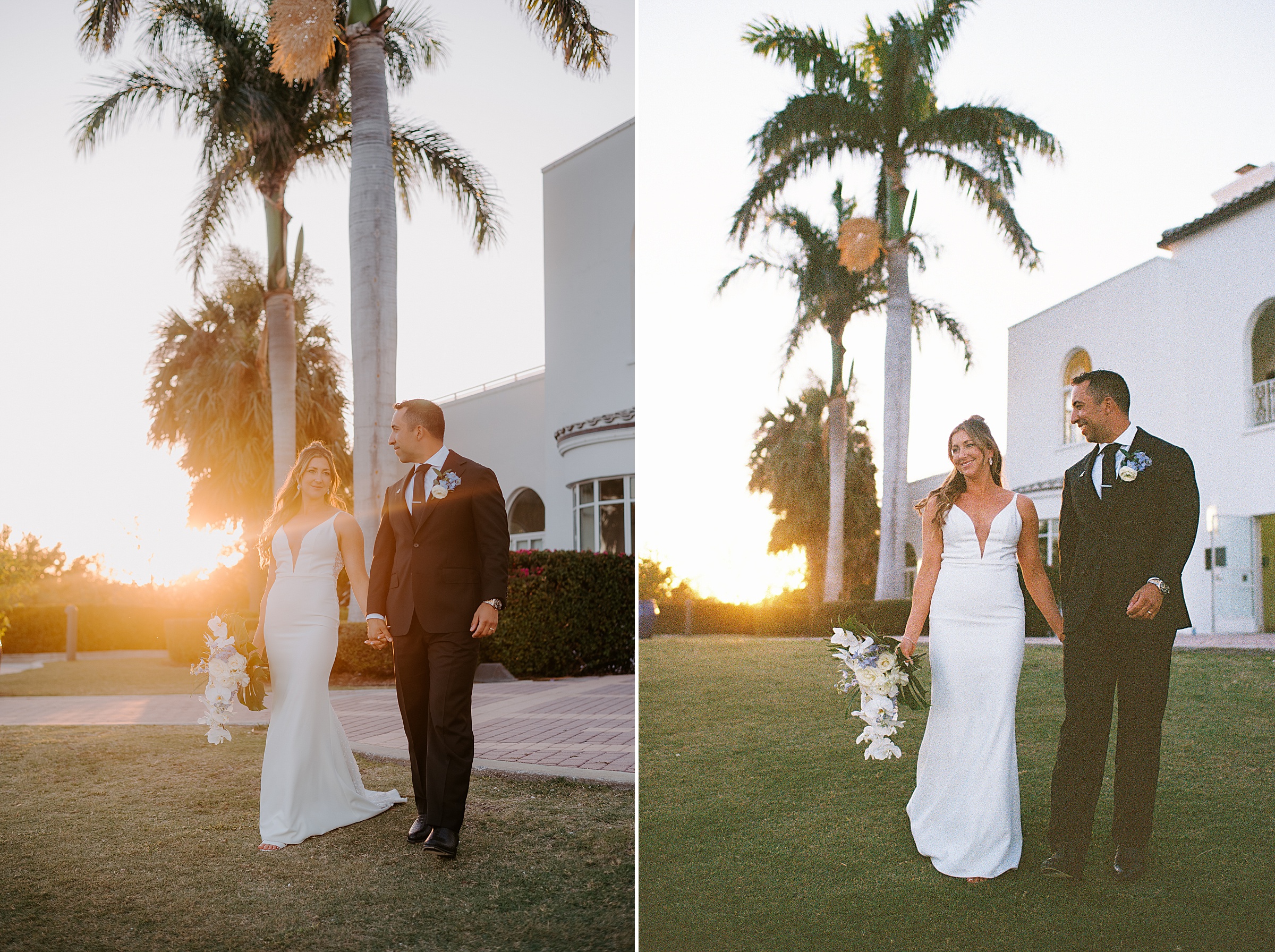Indian River Lagoon sunset wedding portraits Jensen Beach FL