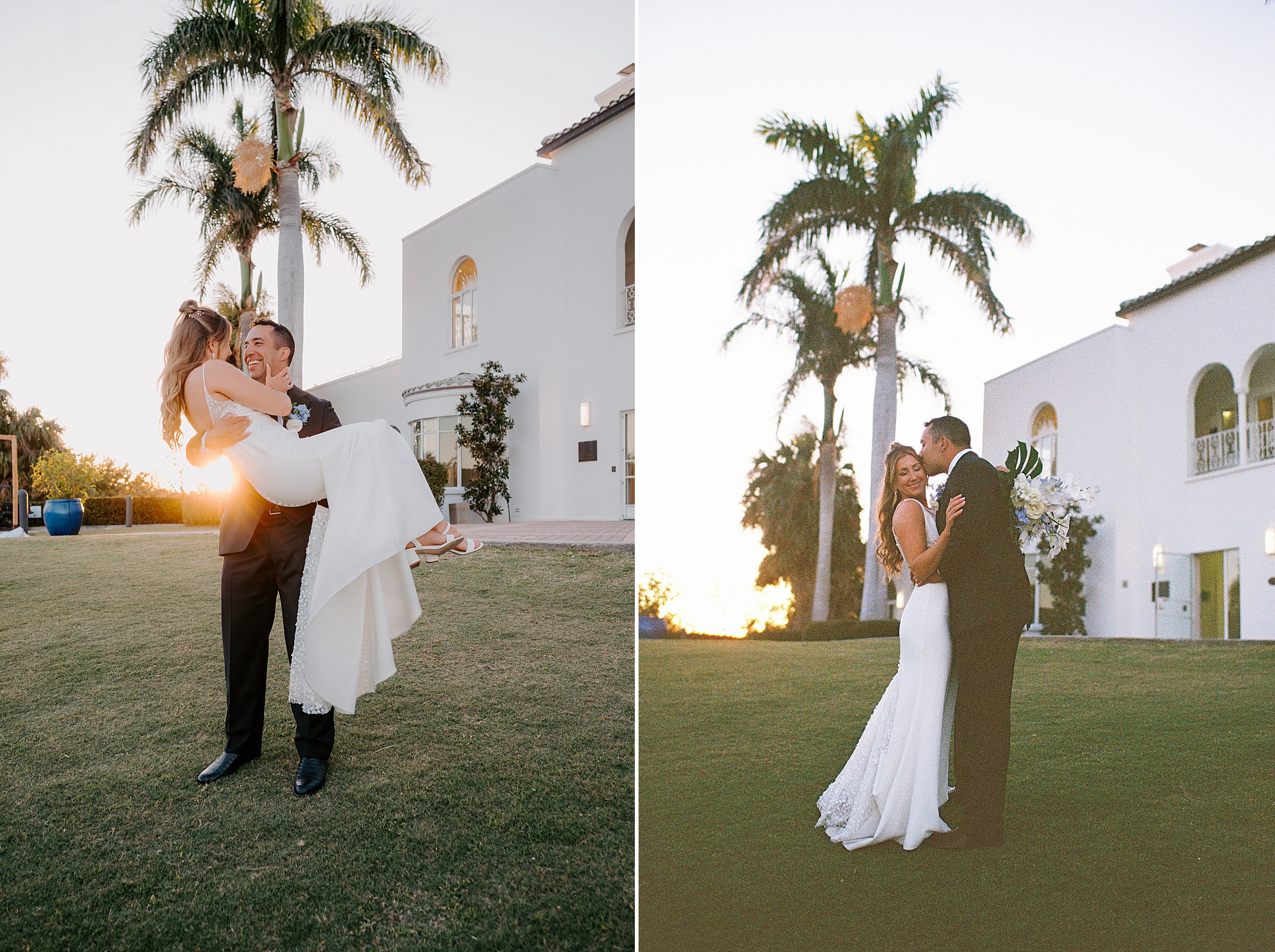 Indian River Lagoon sunset wedding portraits Jensen Beach FL