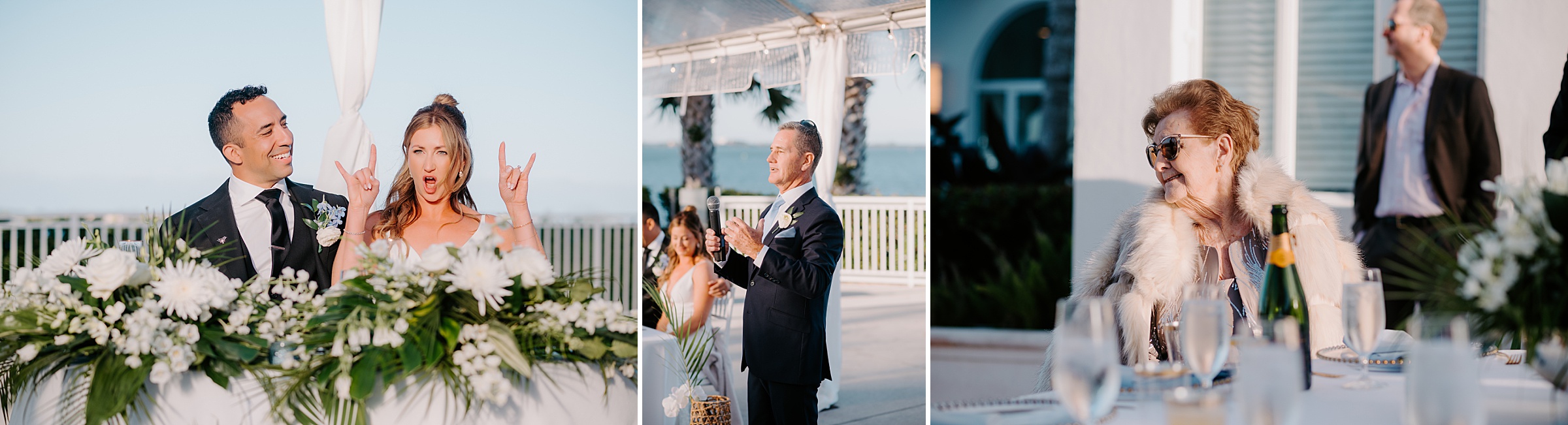 wedding reception terrace Mansion at Tuckahoe gold candlelight