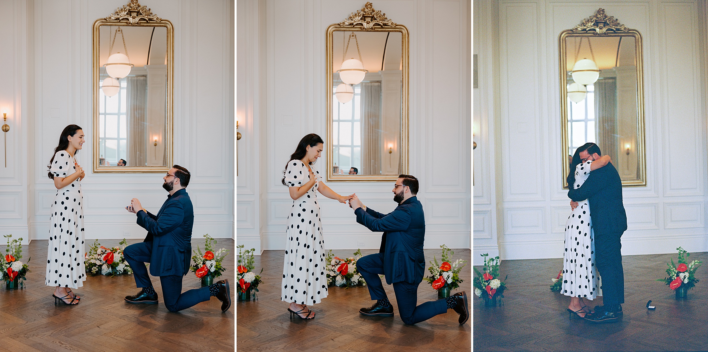 surprise proposal at The Adolphus Hotel downtown Dallas