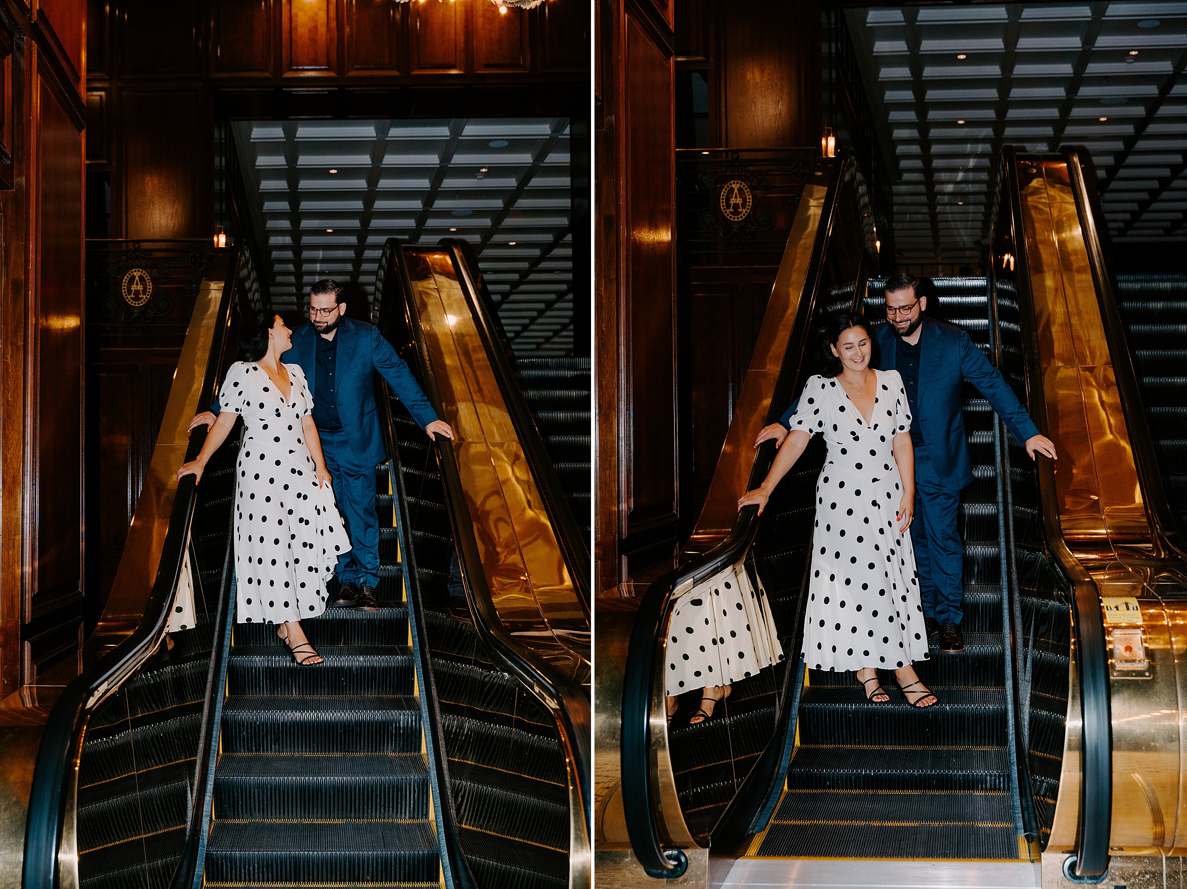 post-proposal portraits downtown Dallas Adolphus