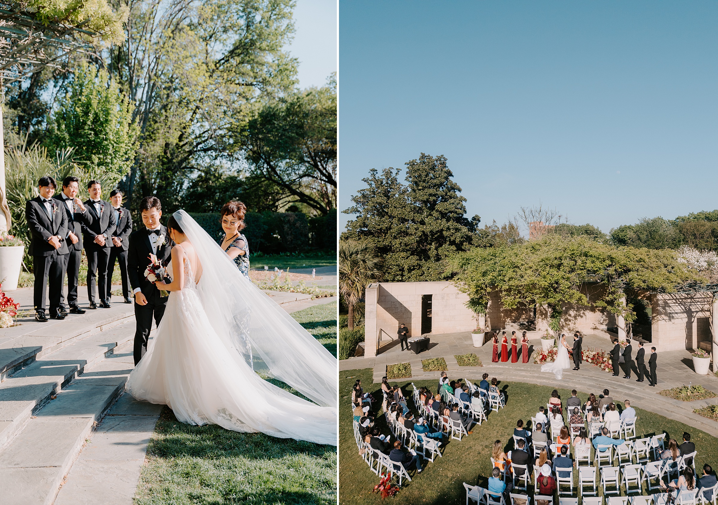 Alex Camp House wedding ceremony Dallas garden venue