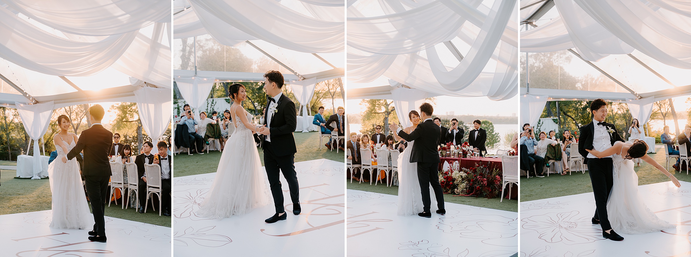 whimsical clear tent wedding Dallas Arboretum