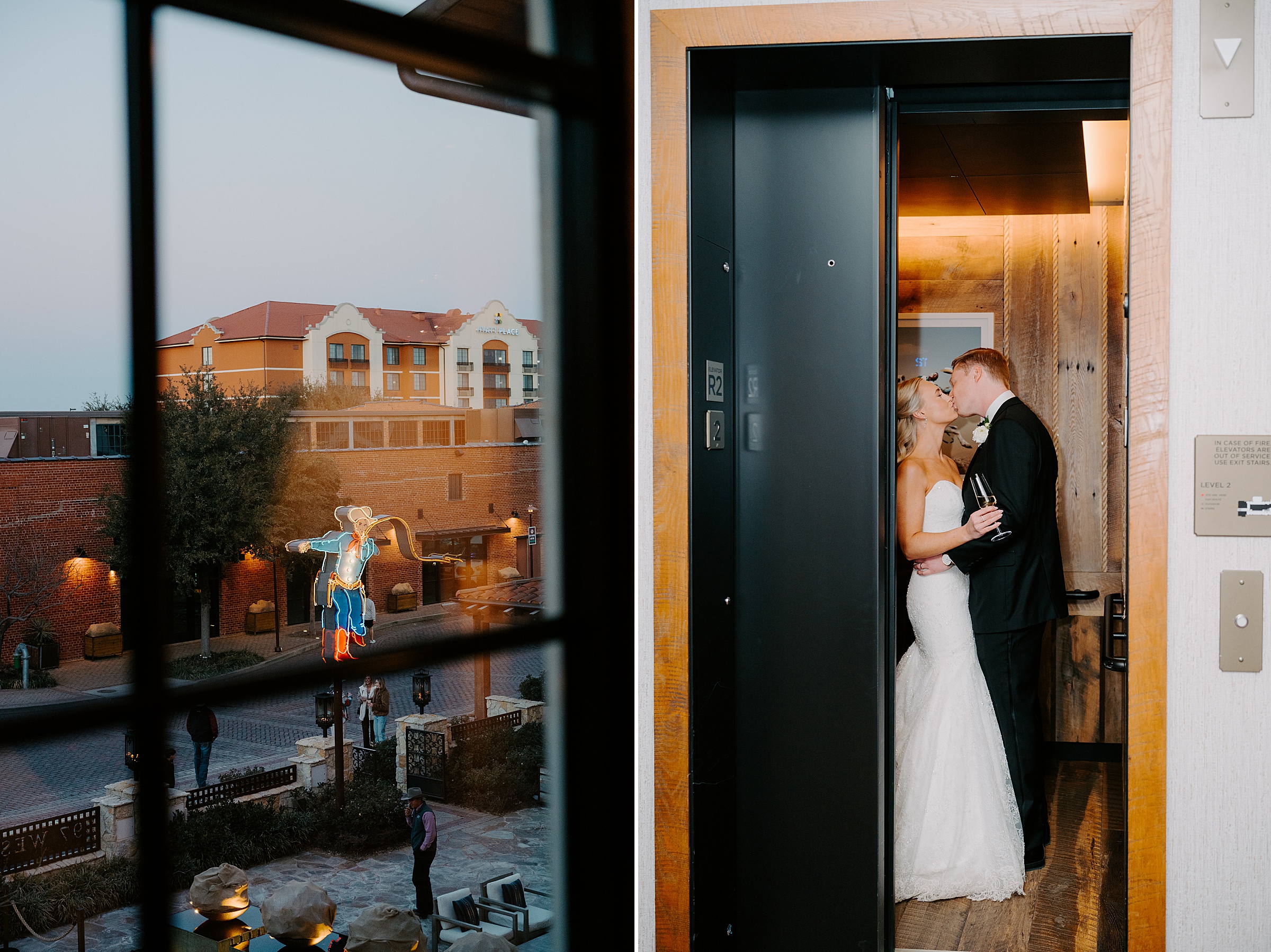 Hotel Drover winter wedding January Fort Worth Texas