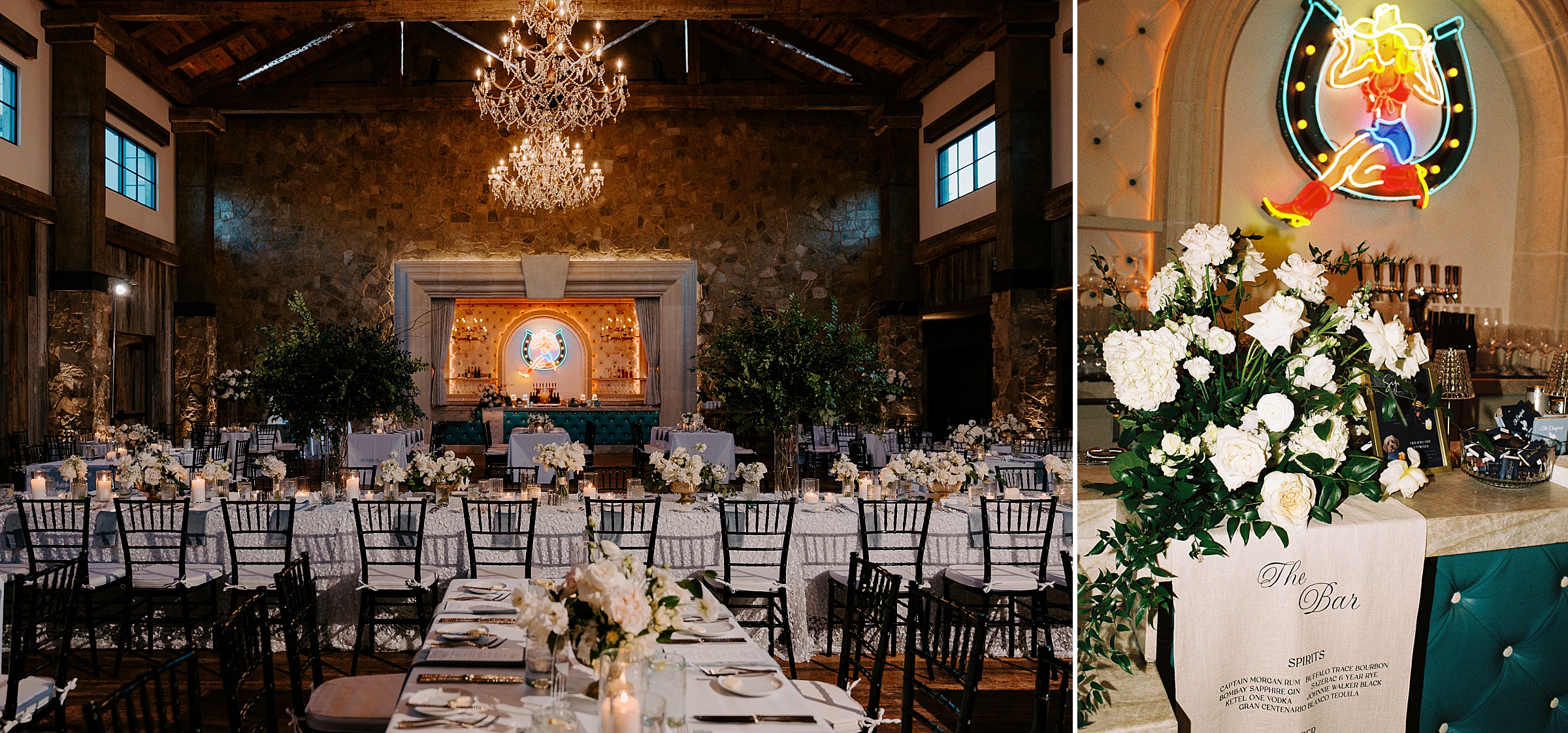 Hotel Drover wedding reception chic western Fort Worth