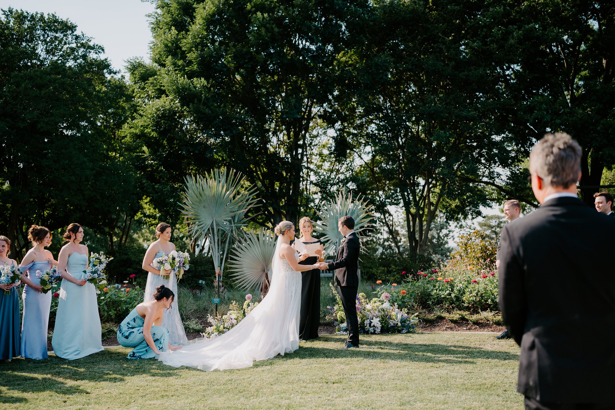 Jonsson Color Garden ceremony Dallas Arboretum wedding