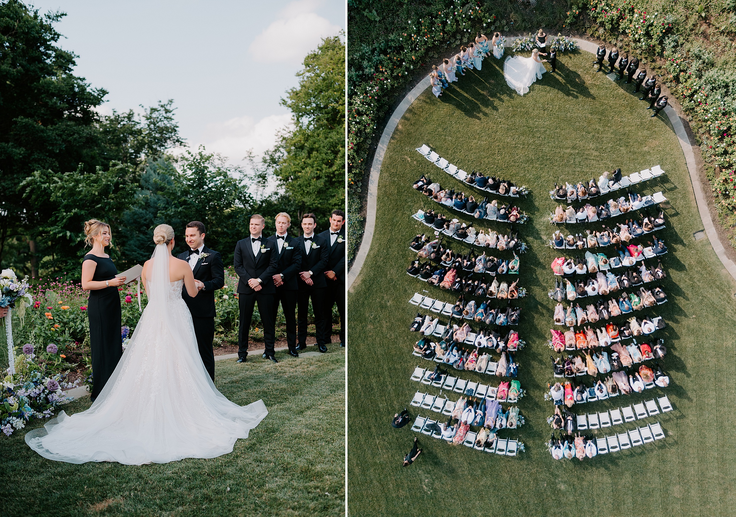 Jonsson Color Garden ceremony Dallas Arboretum wedding