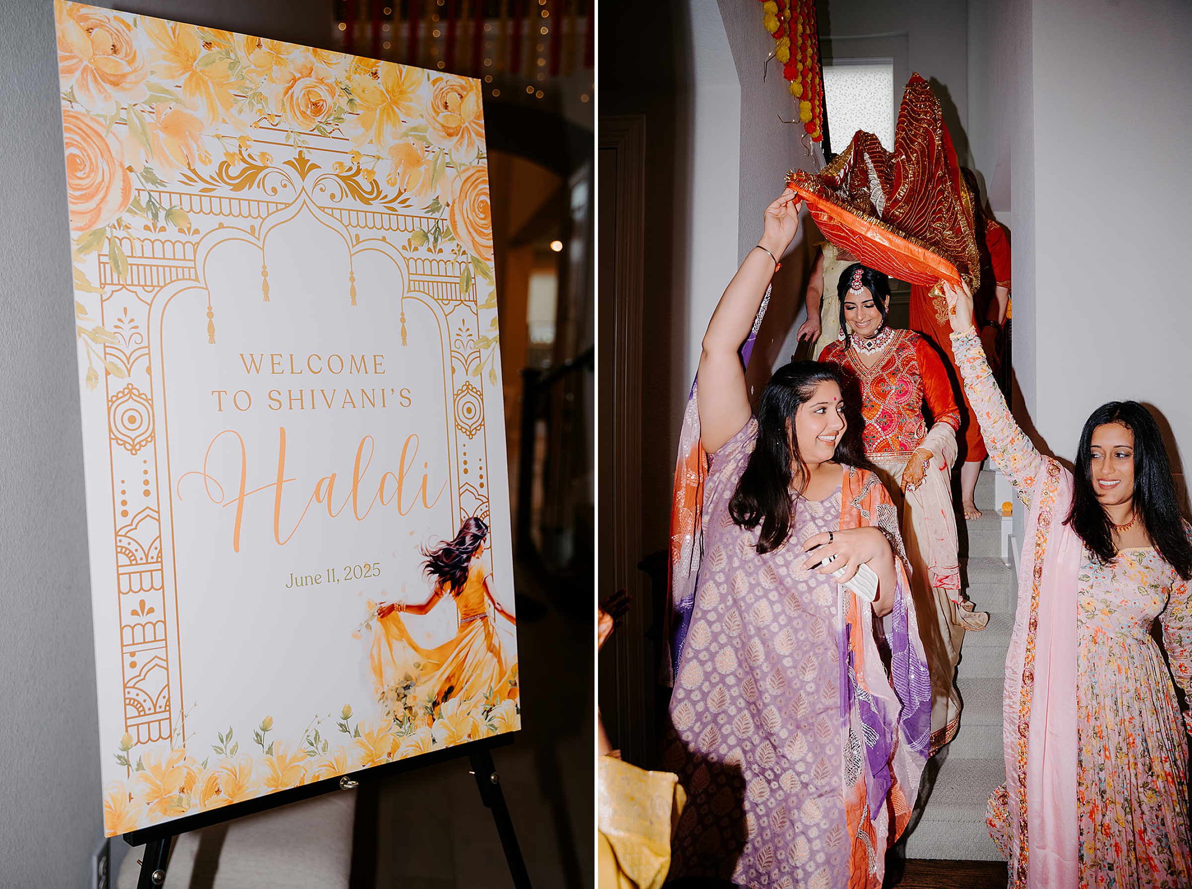 Haldi ceremony photography Dallas Indian wedding