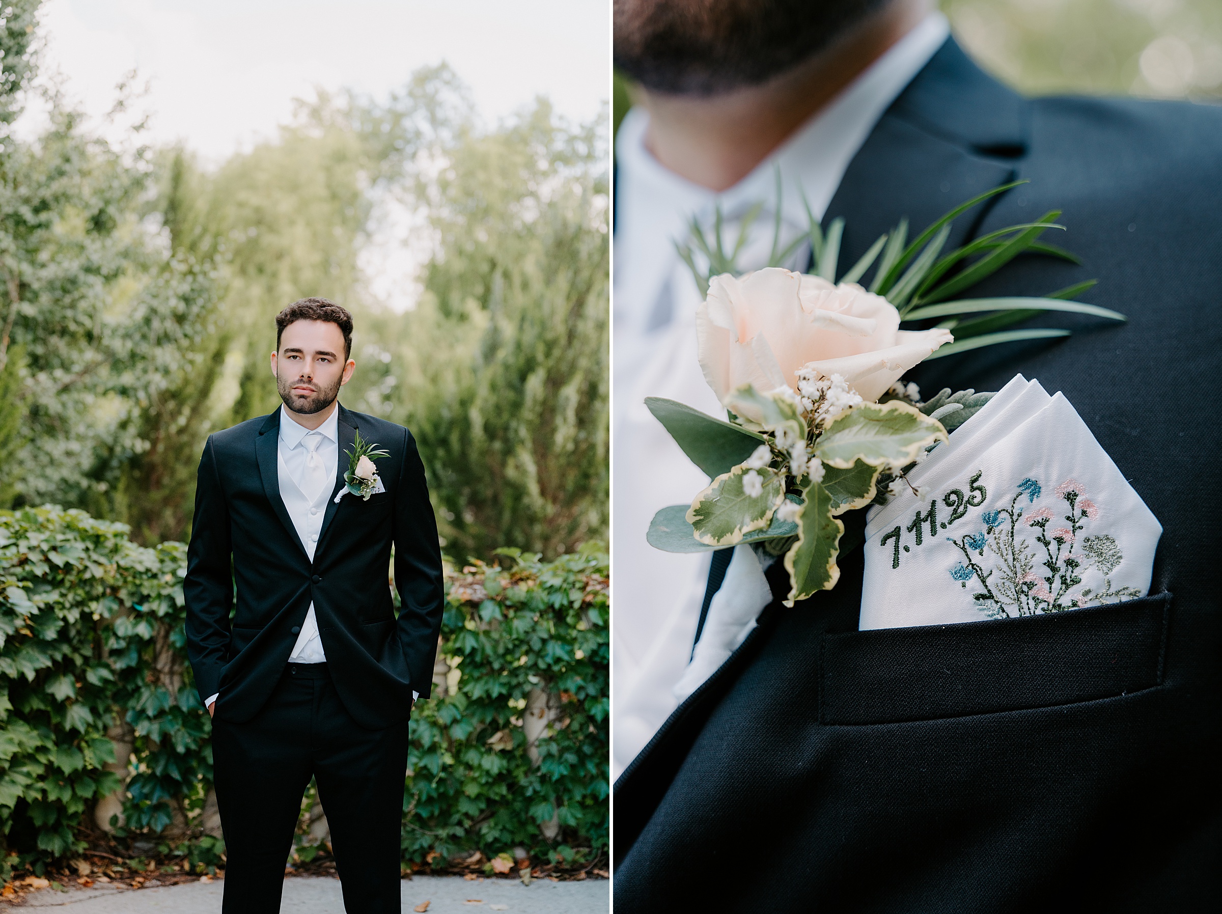 bride and groom portraits The Montclair ivy terrace Colleyville