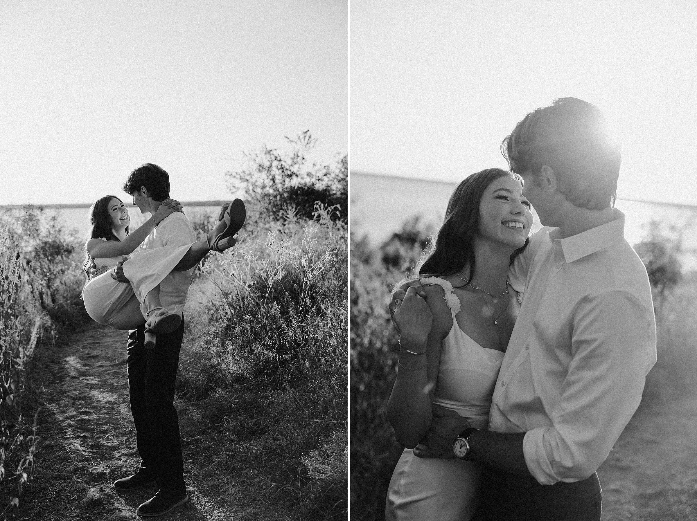 natural outdoor engagement photos Cedar Hill Texas