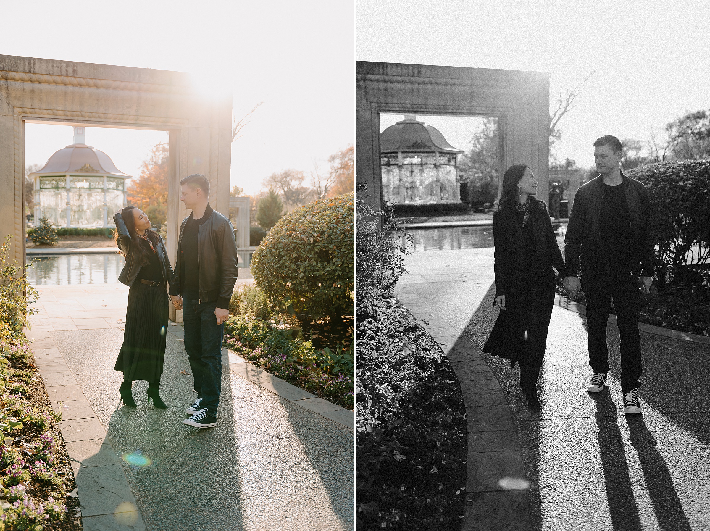 Dallas engagement photographer Dallas Arboretum winter