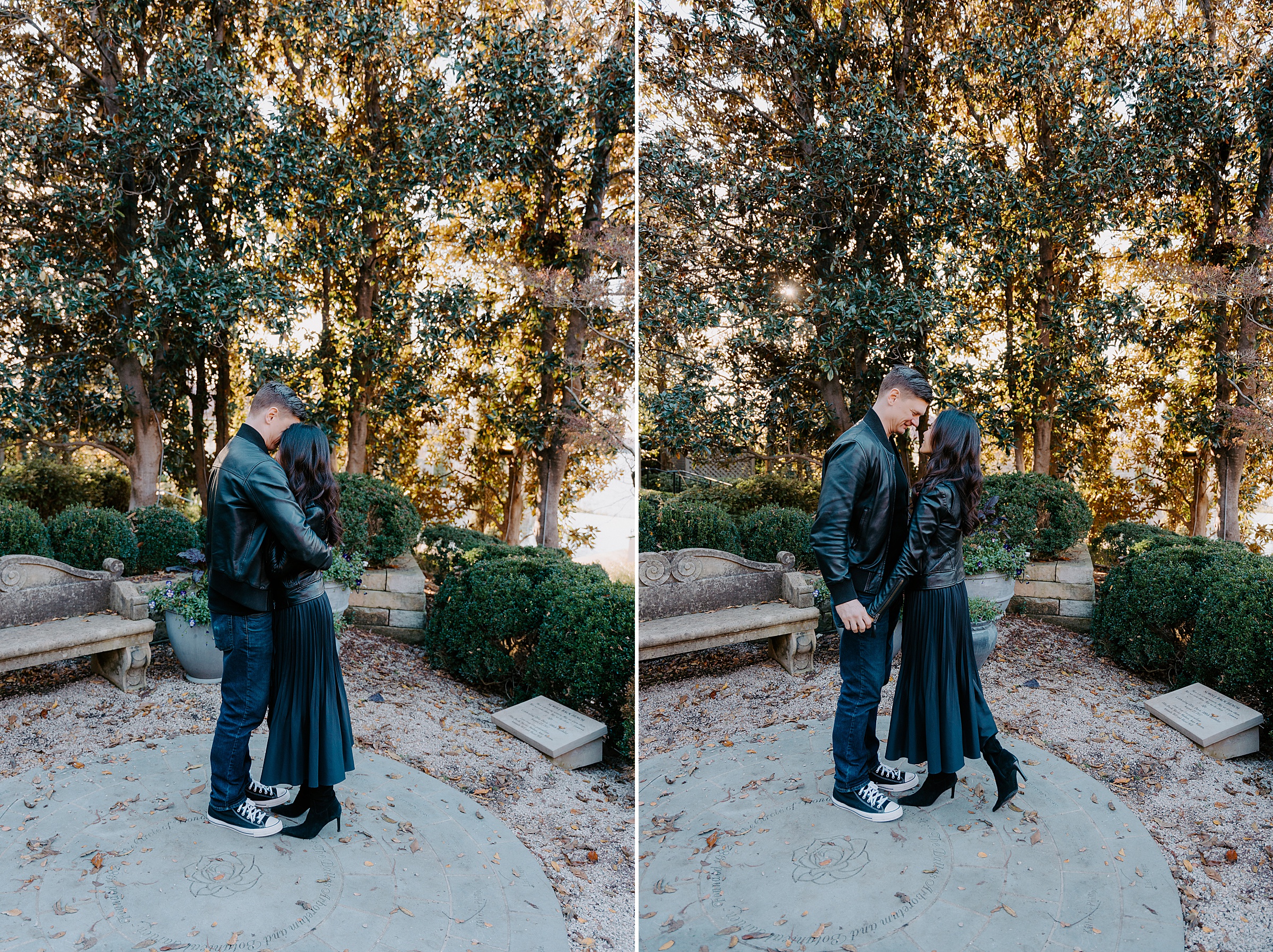 documentary engagement photography Dallas Arboretum