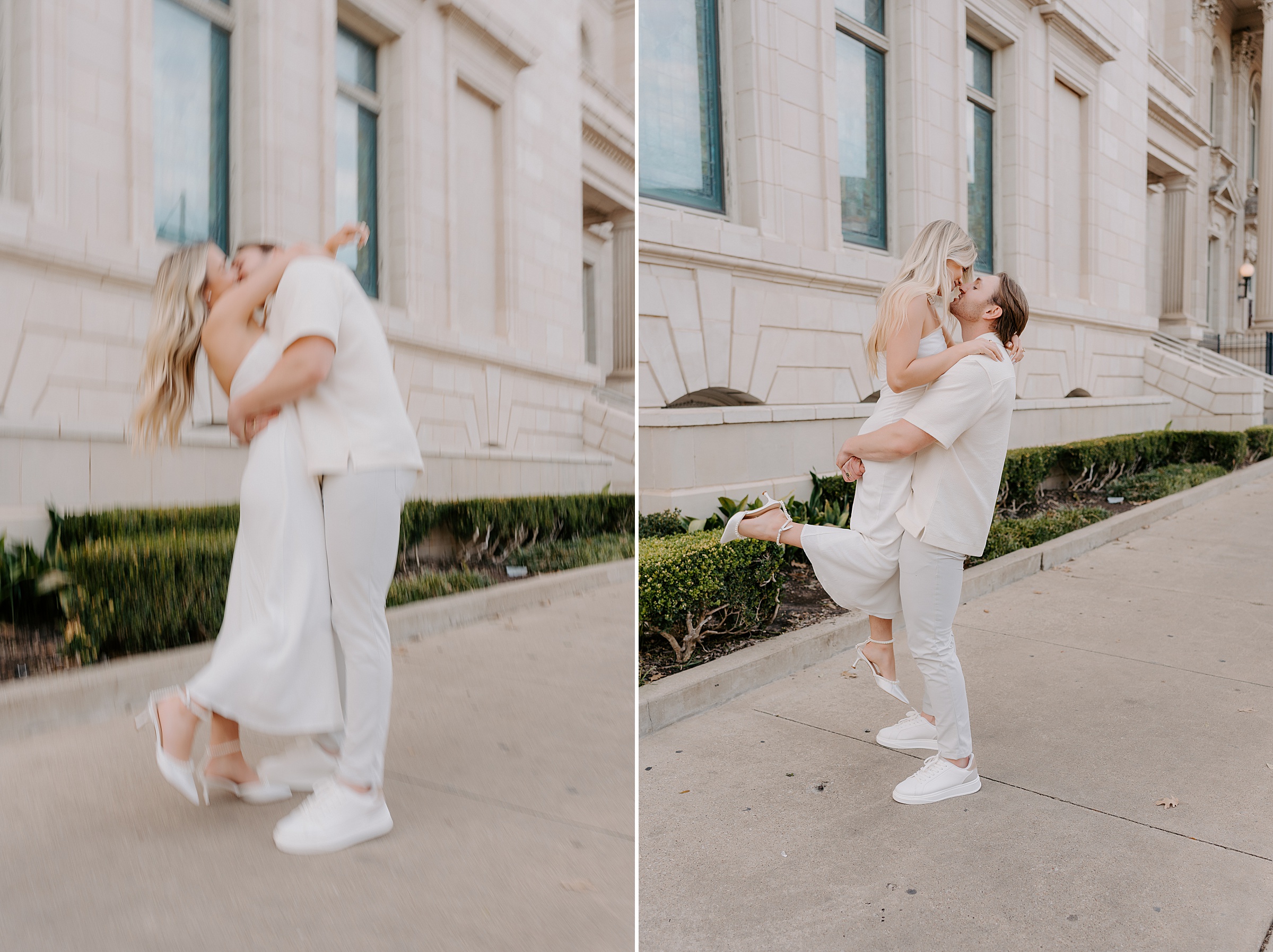 engagement session outfit inspiration Dallas Arts District