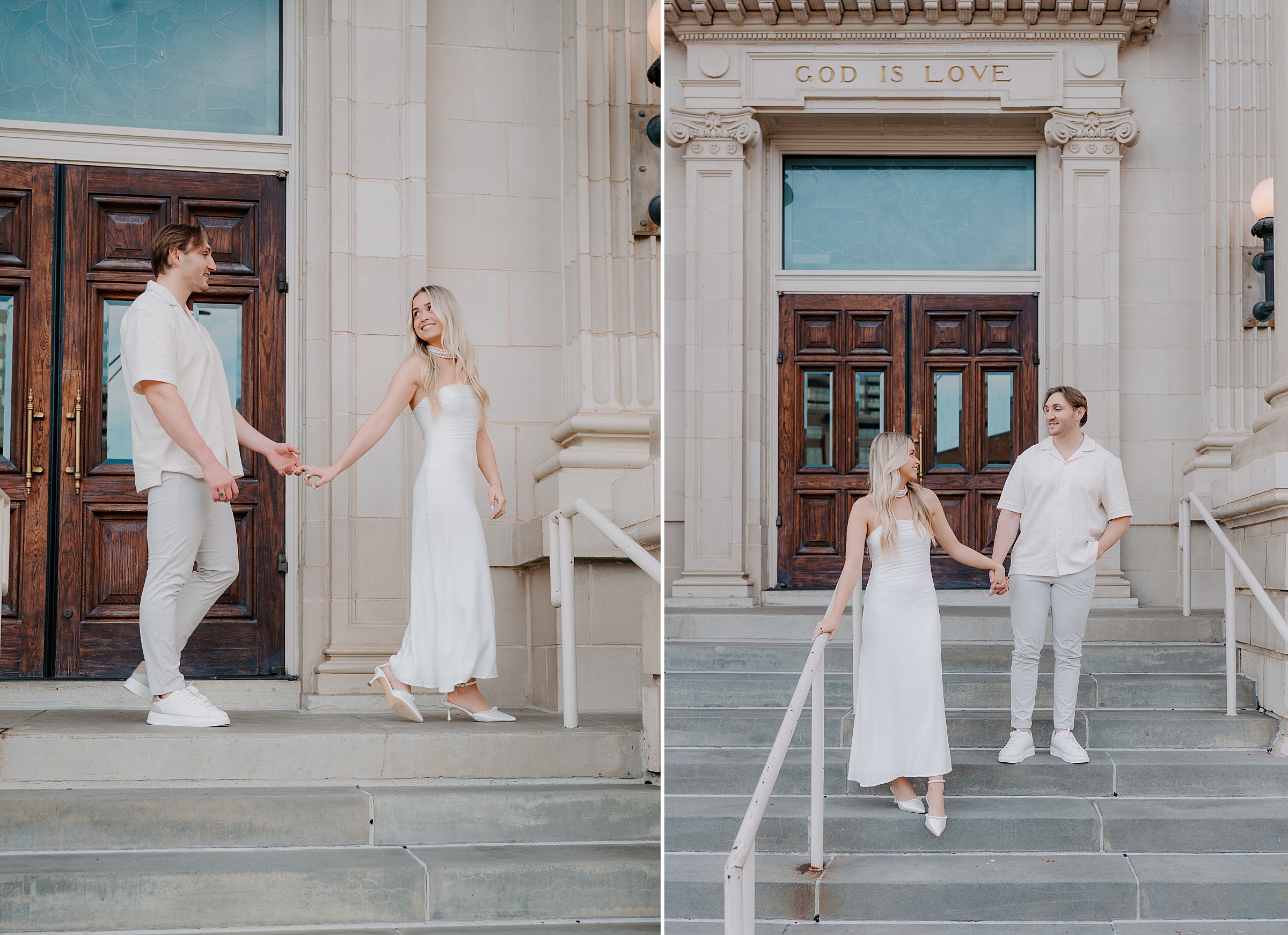 engagement session outfit inspiration Dallas Arts District