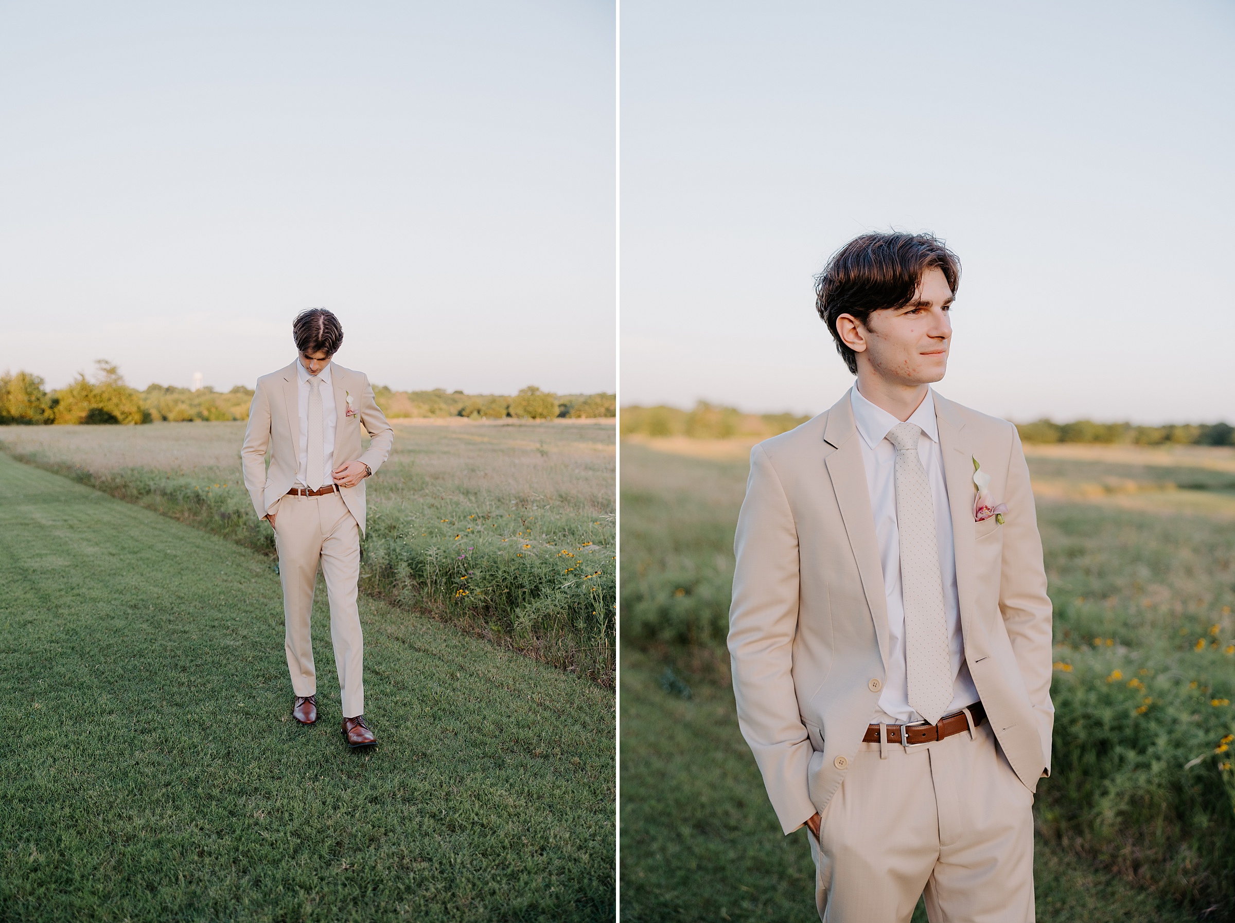 open field golden hour portraits Davis and Grey Farms