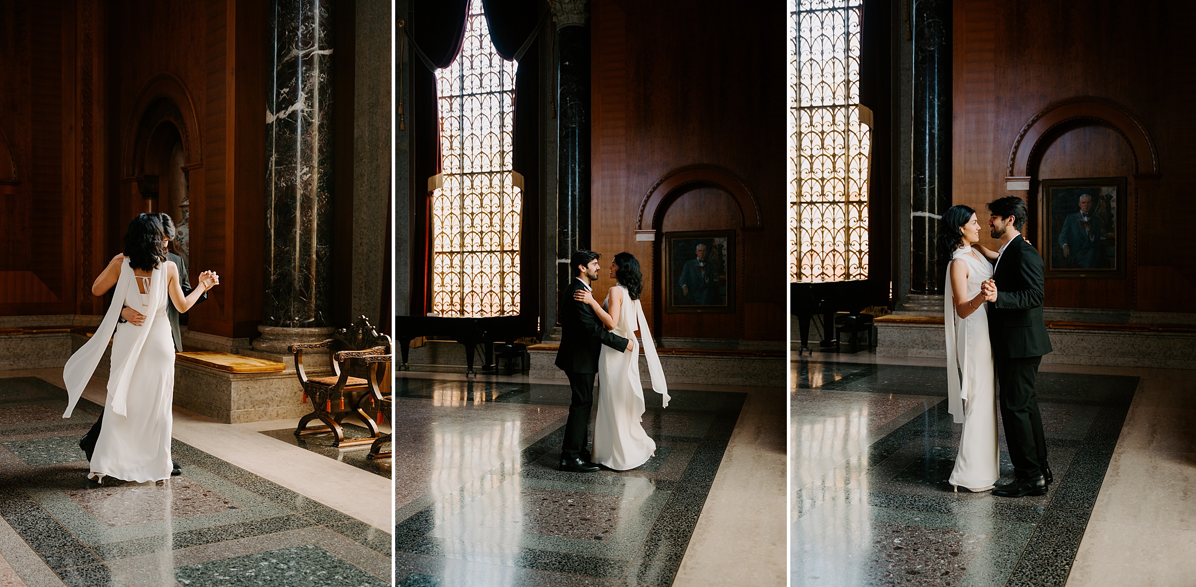 Waco Texas engagement session Baylor campus stained glass