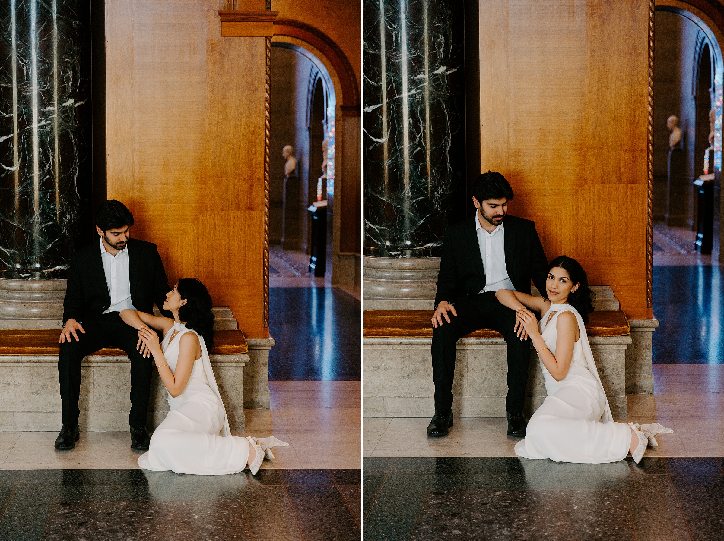 Waco Texas engagement session Baylor campus stained glass