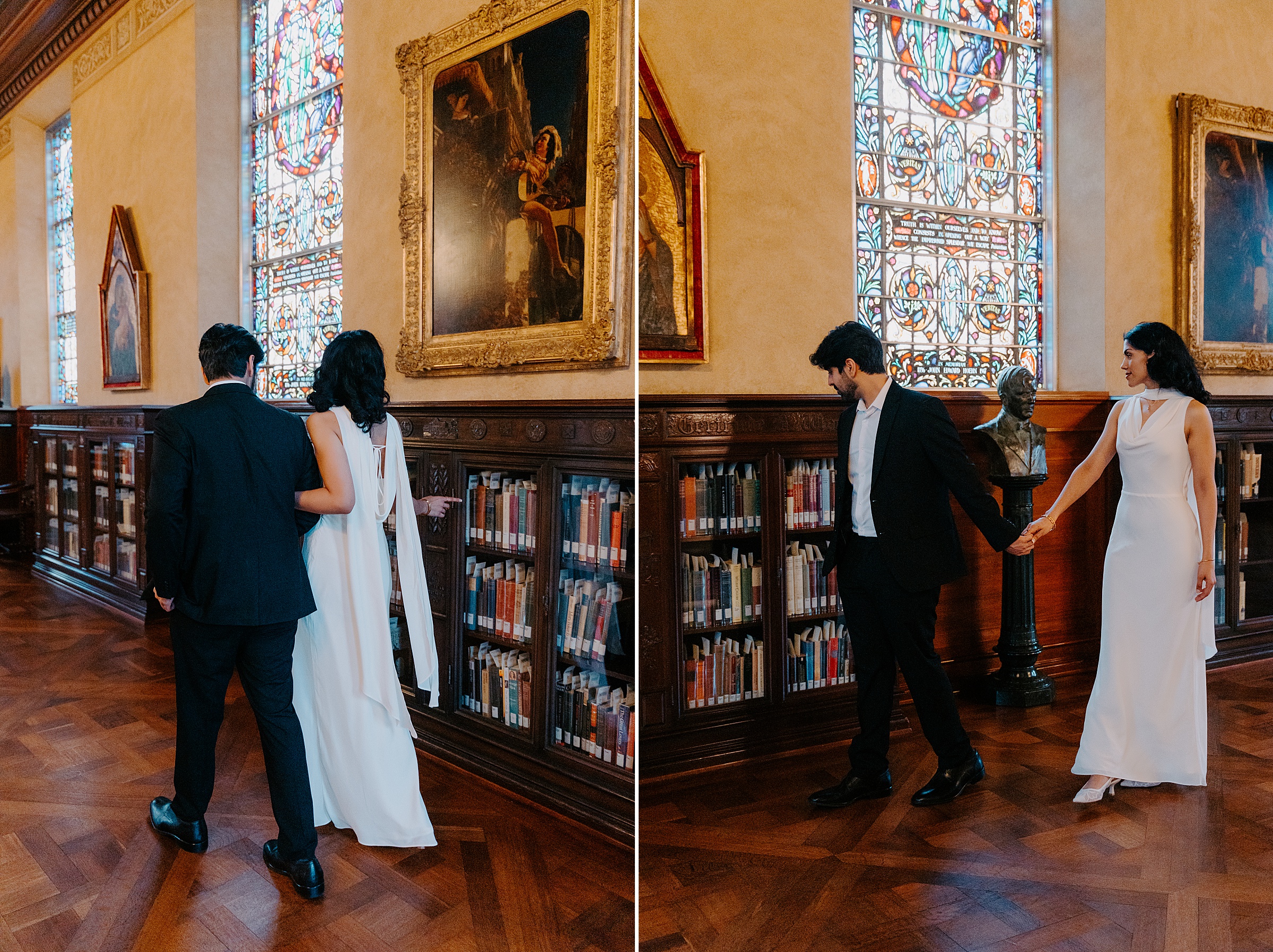 Armstrong Browning Library Robert Browning Room engagement photos