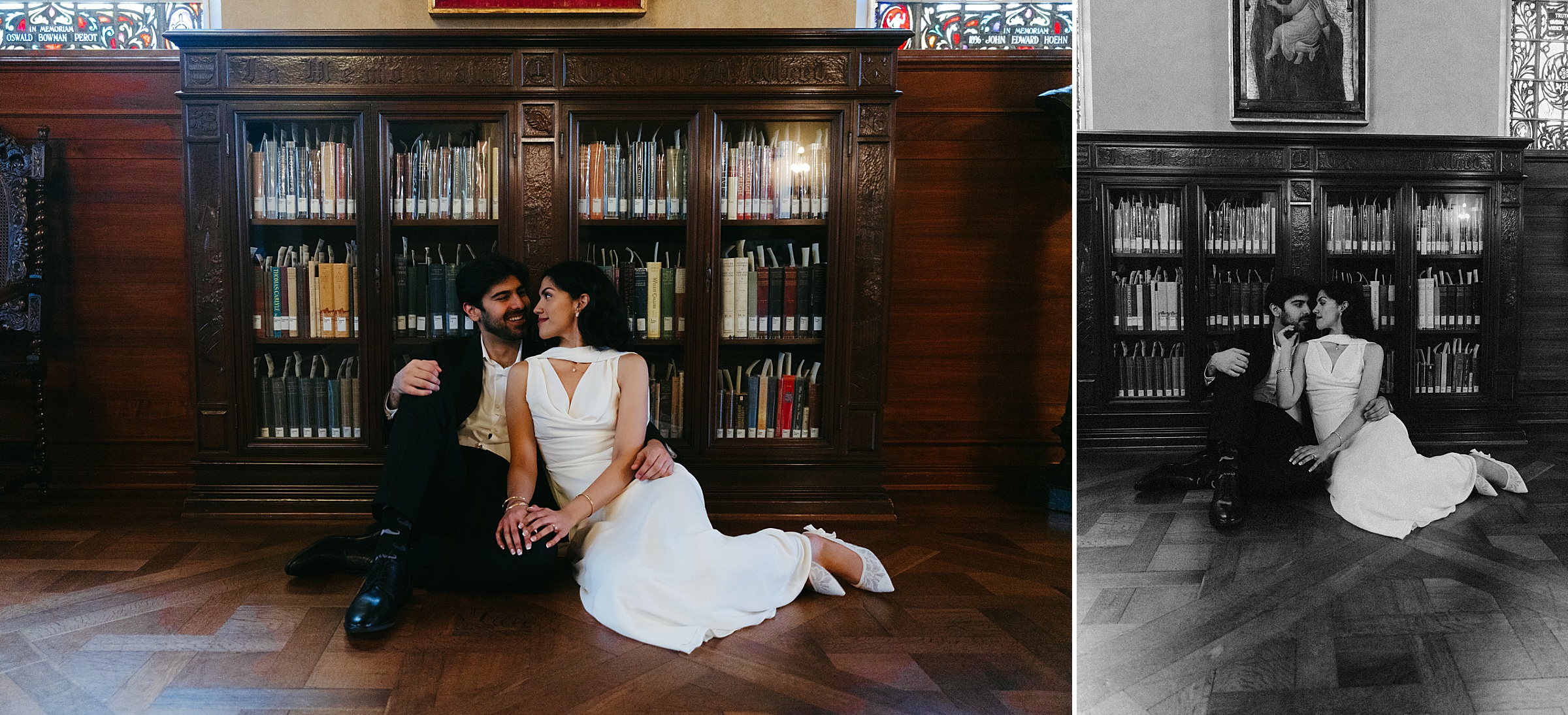 Armstrong Browning Library Robert Browning Room engagement photos