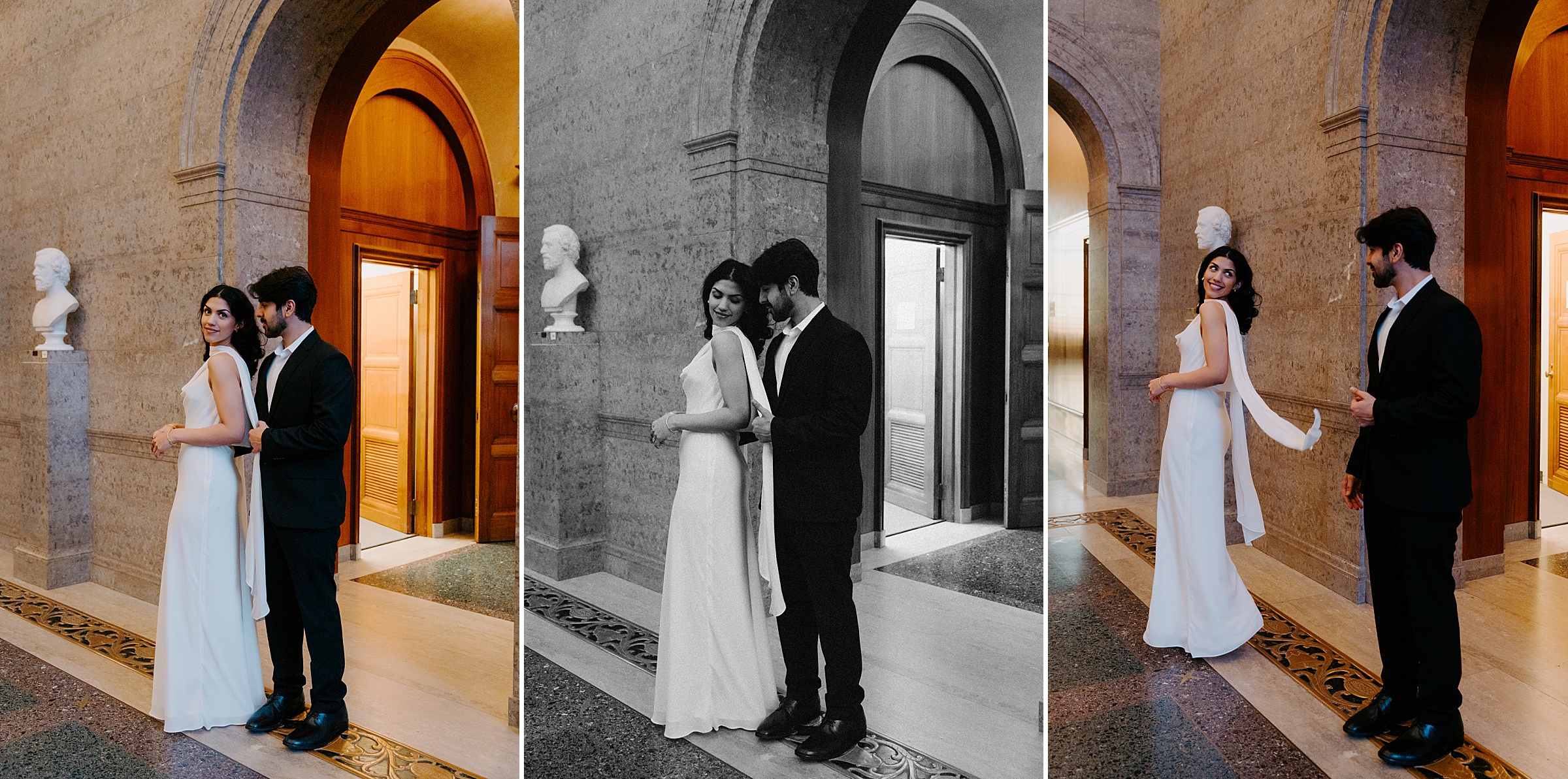 cinematic engagement session Armstrong Browning Library Waco