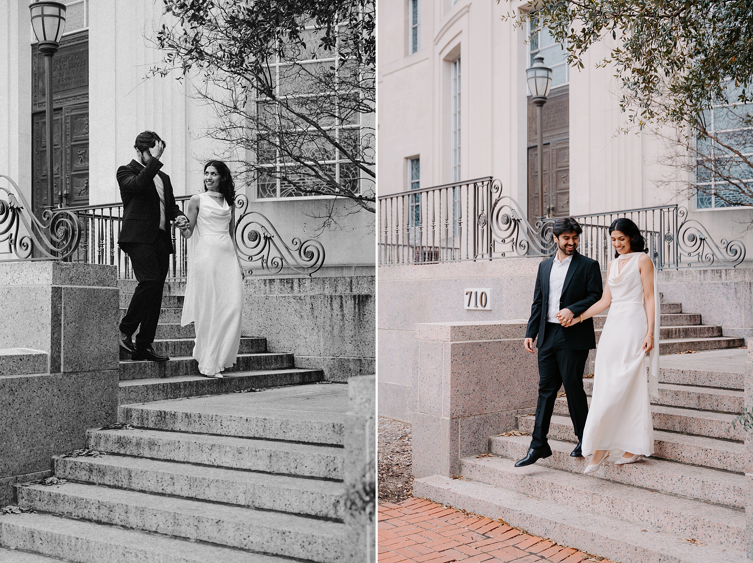 Baylor University engagement session Armstrong Browning Library