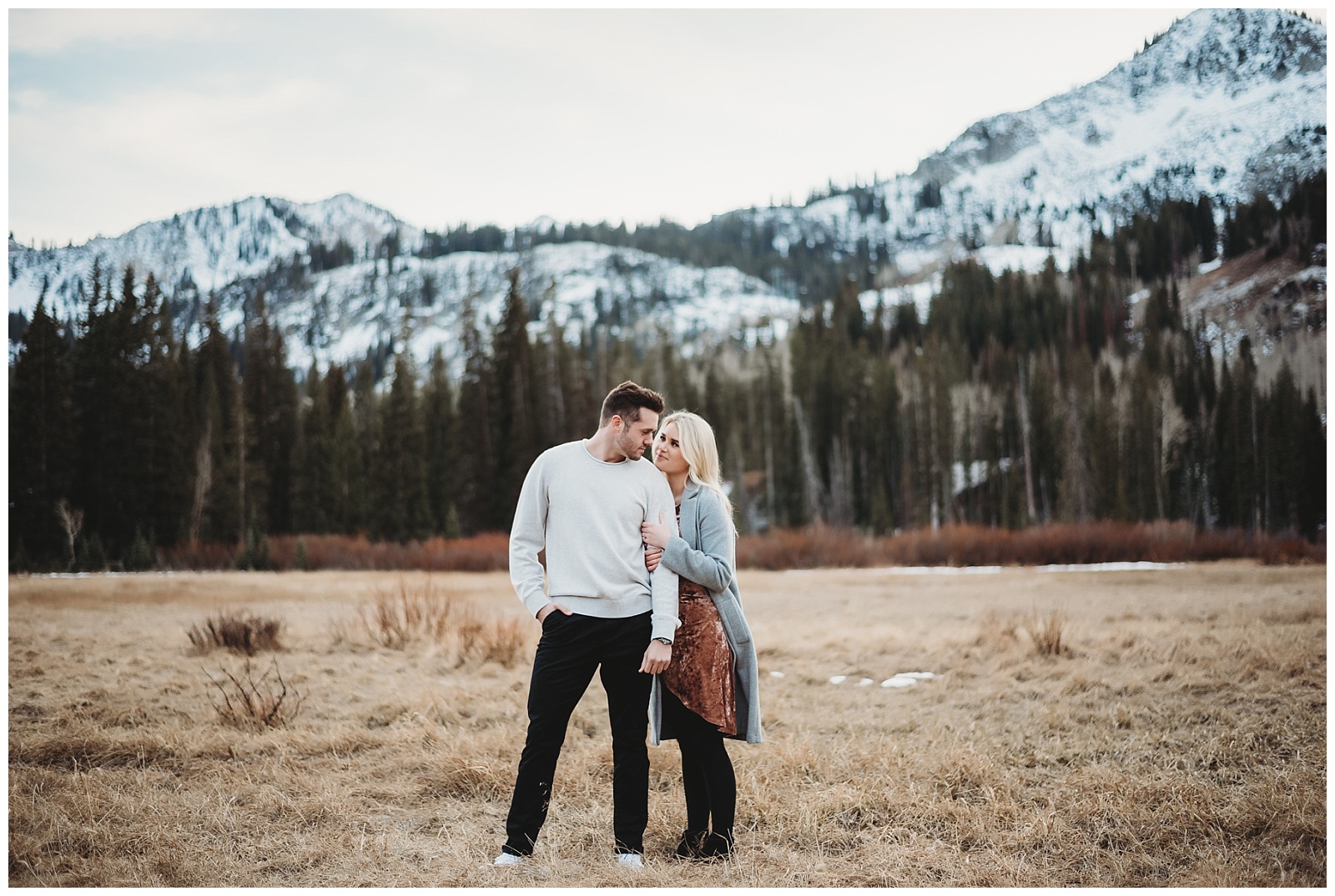 Engagement session at Big Cottonwood Canyon, Salt Lake City, Utah by Dallas TX based wedding photographer