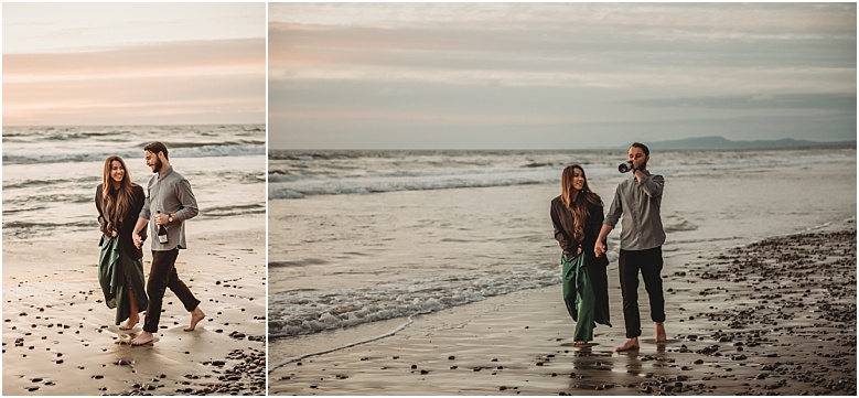 sunset beach engagement session in Encinitas, Ca 