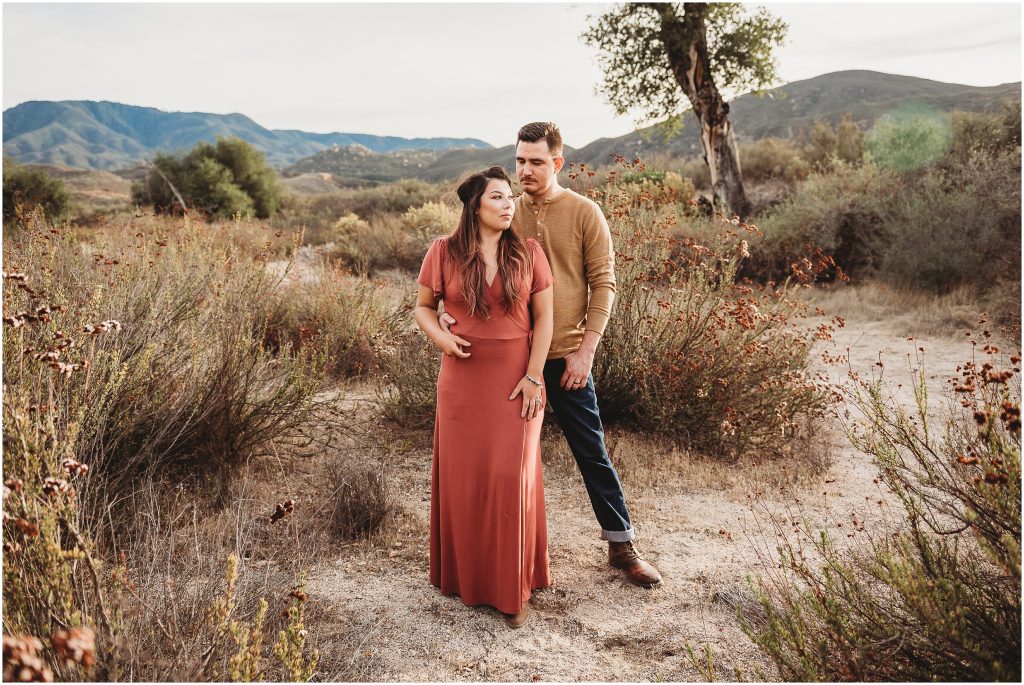 Temecula engagement session in open field