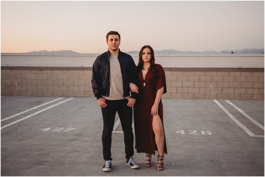 Rooftop Orange County engagement session
