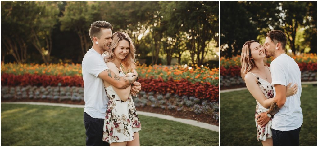 engagement session at the Dallas Arboretum and Botanical Gardens in Dallas, TX by Dallas Wedding Photographer