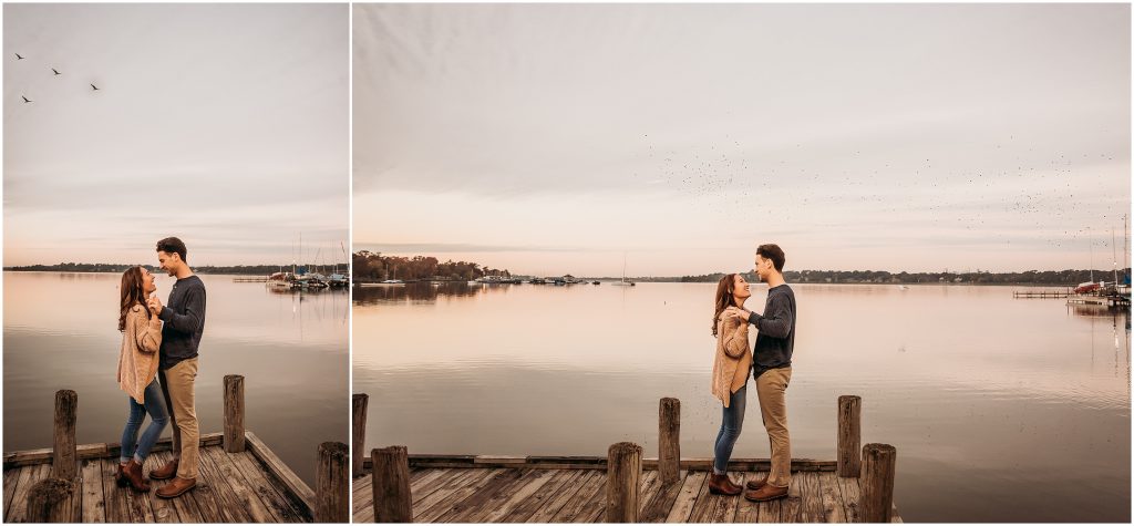 Sunrise White Rock Lake Engagement Session by Wedding Photographer in Dallas Kyrsten Ashlay Photography