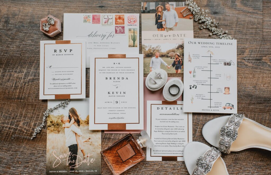 Flat lay wedding photo inspiration by Dallas Wedding Photographer Kyrsten Ashlay Photography